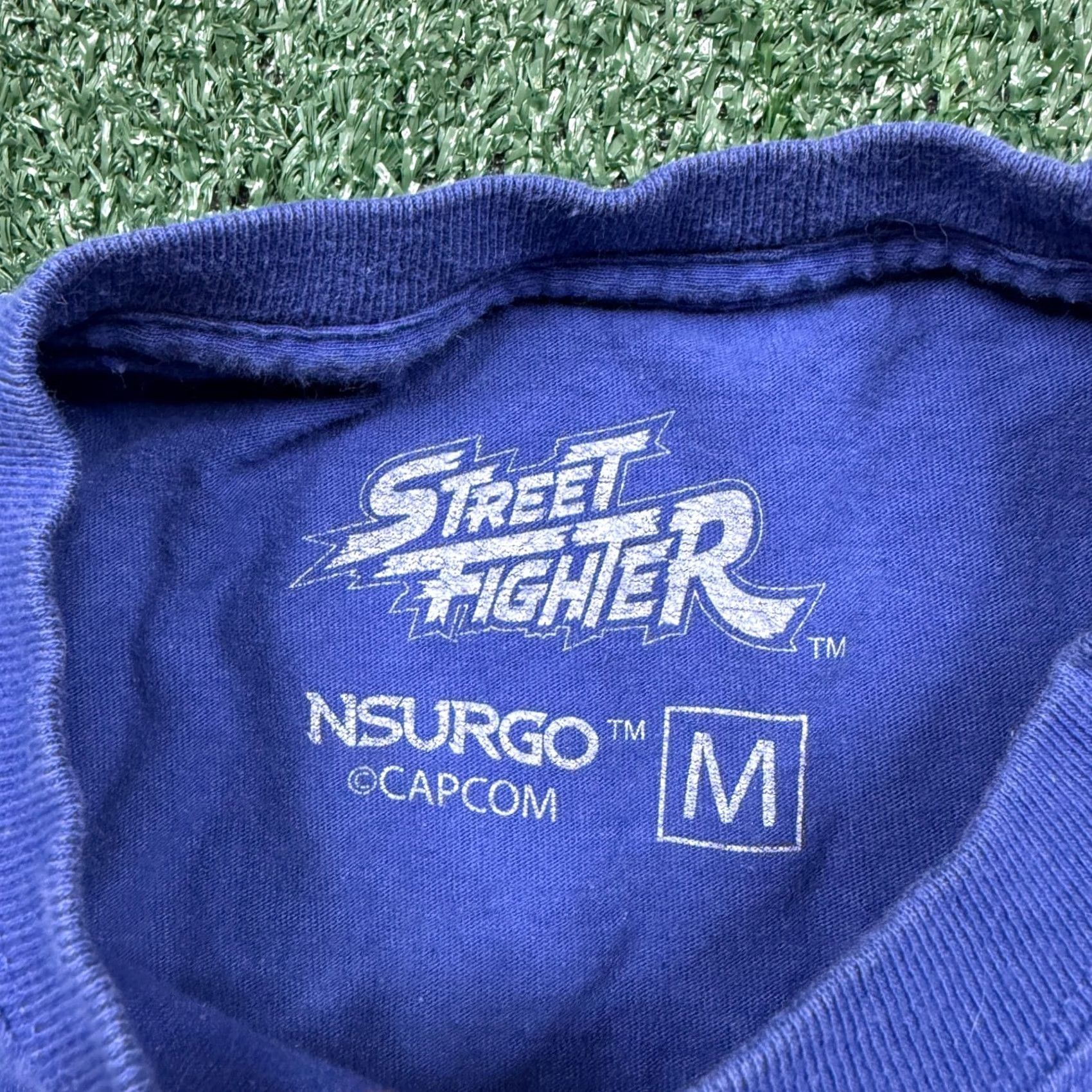 Vintage Street Fighter Graphic T Shirt Men's M Blue Capcom Cup Tee Short Sleeve Size US M / EU 48-50 / 2 - 2 Thumbnail
