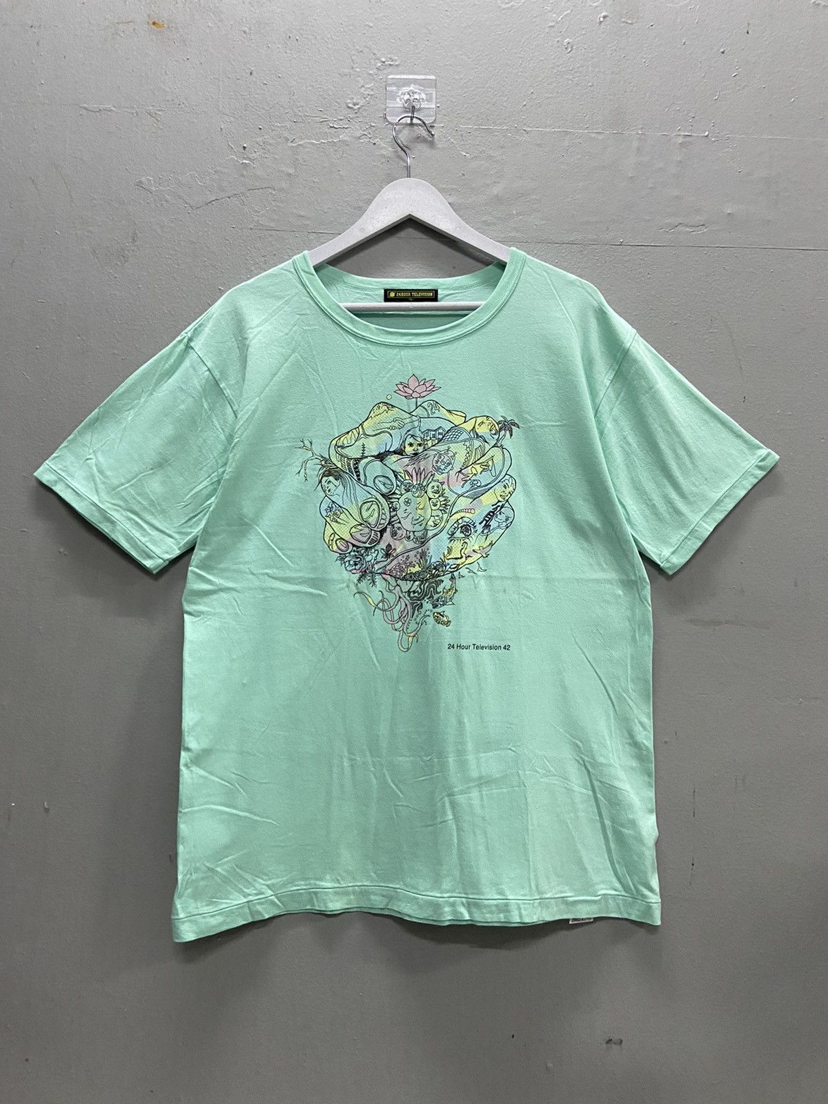 Japanese Brand 24HOUR TELEVISION 42 TAKASHI MURAKAMI ART TEE SHIRT Size US L / EU 52-54 / 3 - 1 Thumbnail