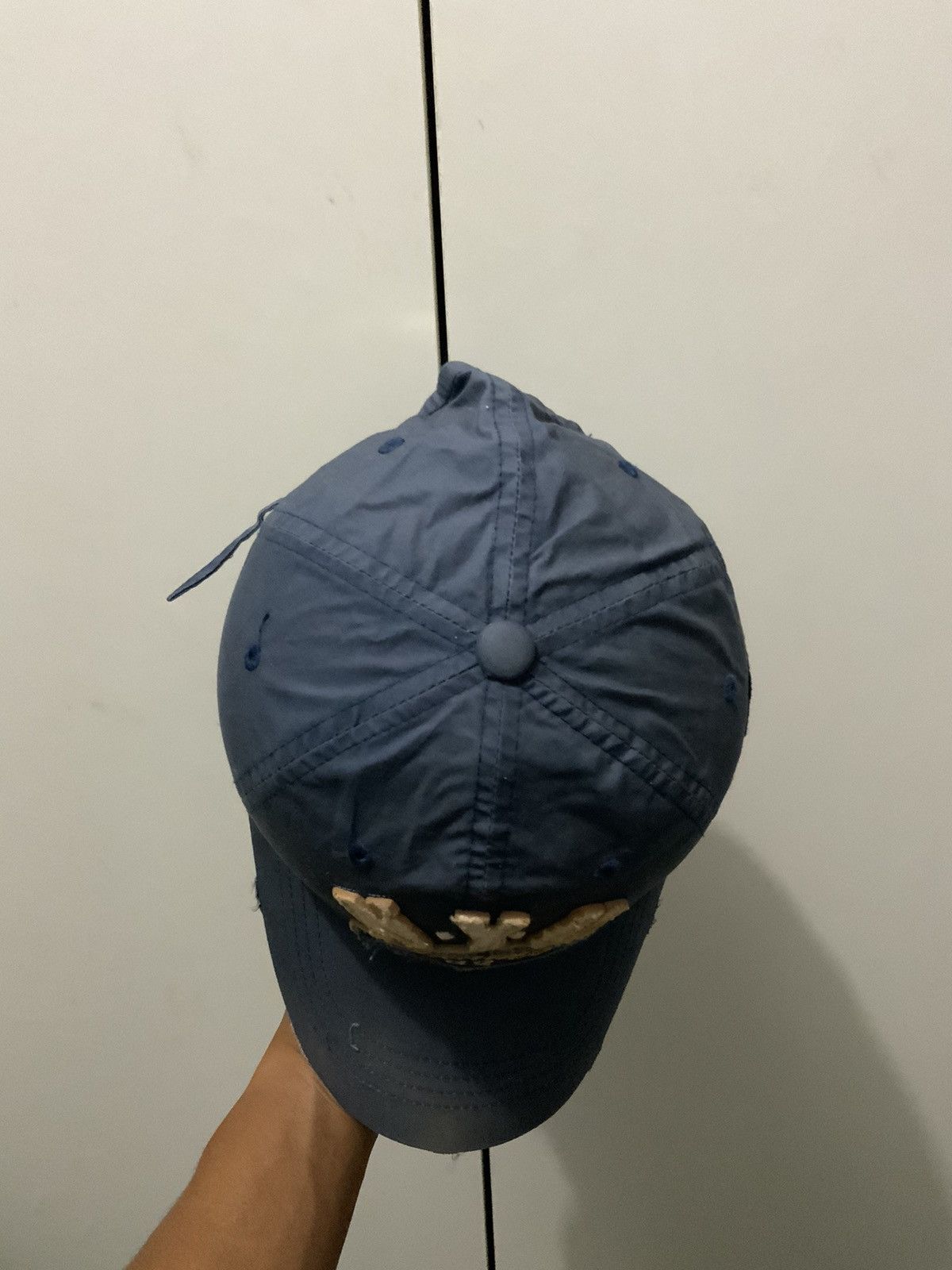 Japanese Brand NYU Champ 92 Big Logo Fade Distressed Hat Cap Size ONE SIZE - 6 Thumbnail