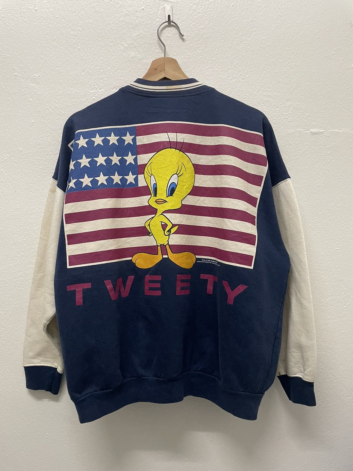 Vtg 1995 Tweety Bird Varsity Jacket Polo Sport parody