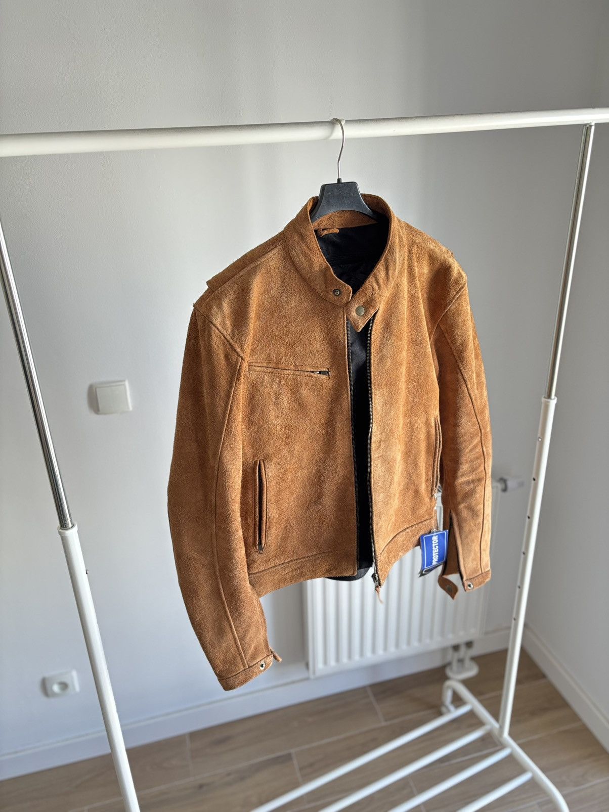 Genuine Leather Vintage Tan Suede Leather Biker Jacket New With Tags Size US M / EU 48-50 / 2 - 4 Thumbnail