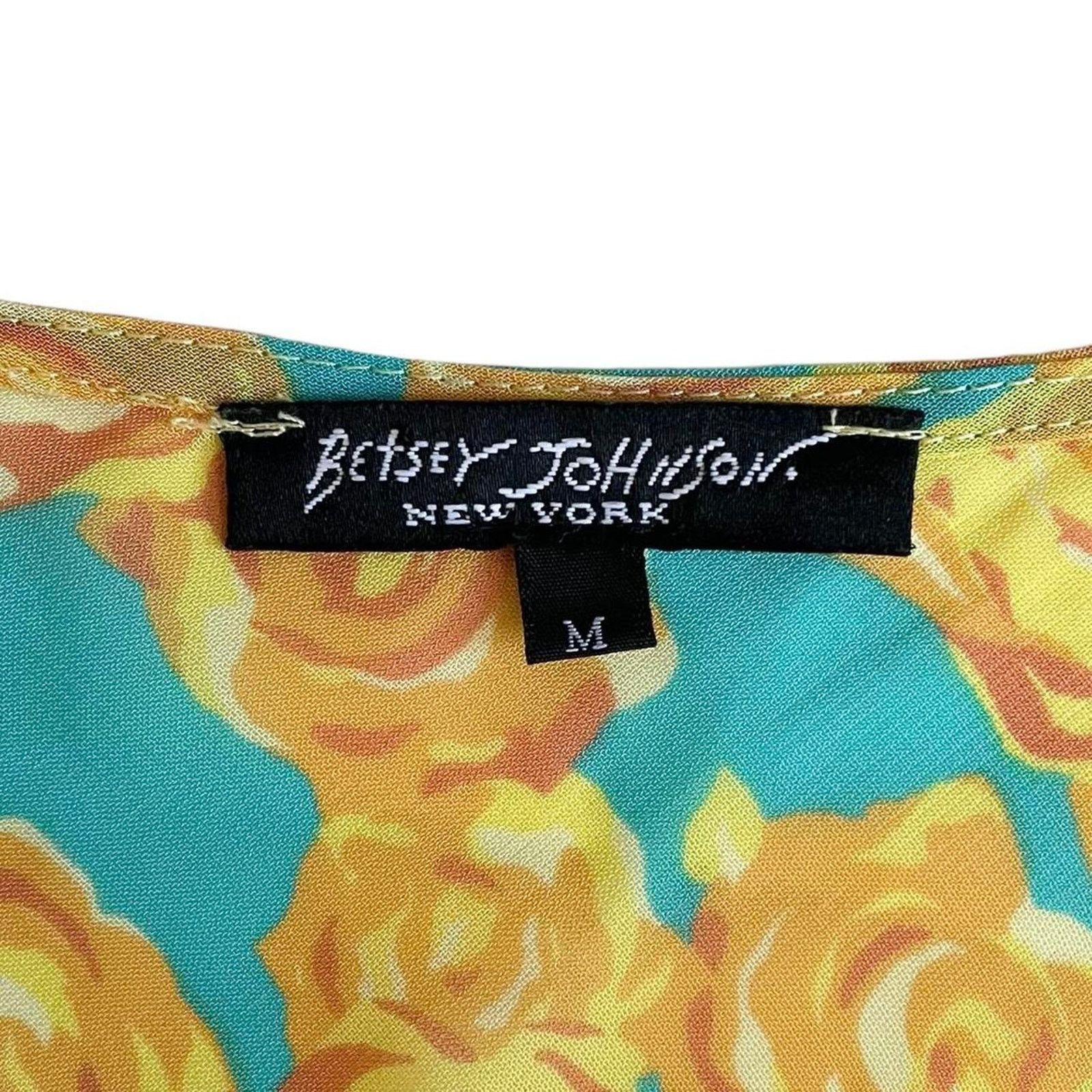 VTG 90s Betsey Johnson New York silk floral maxi dress Sz M -  www.web.smkmuhngawen.sch.id