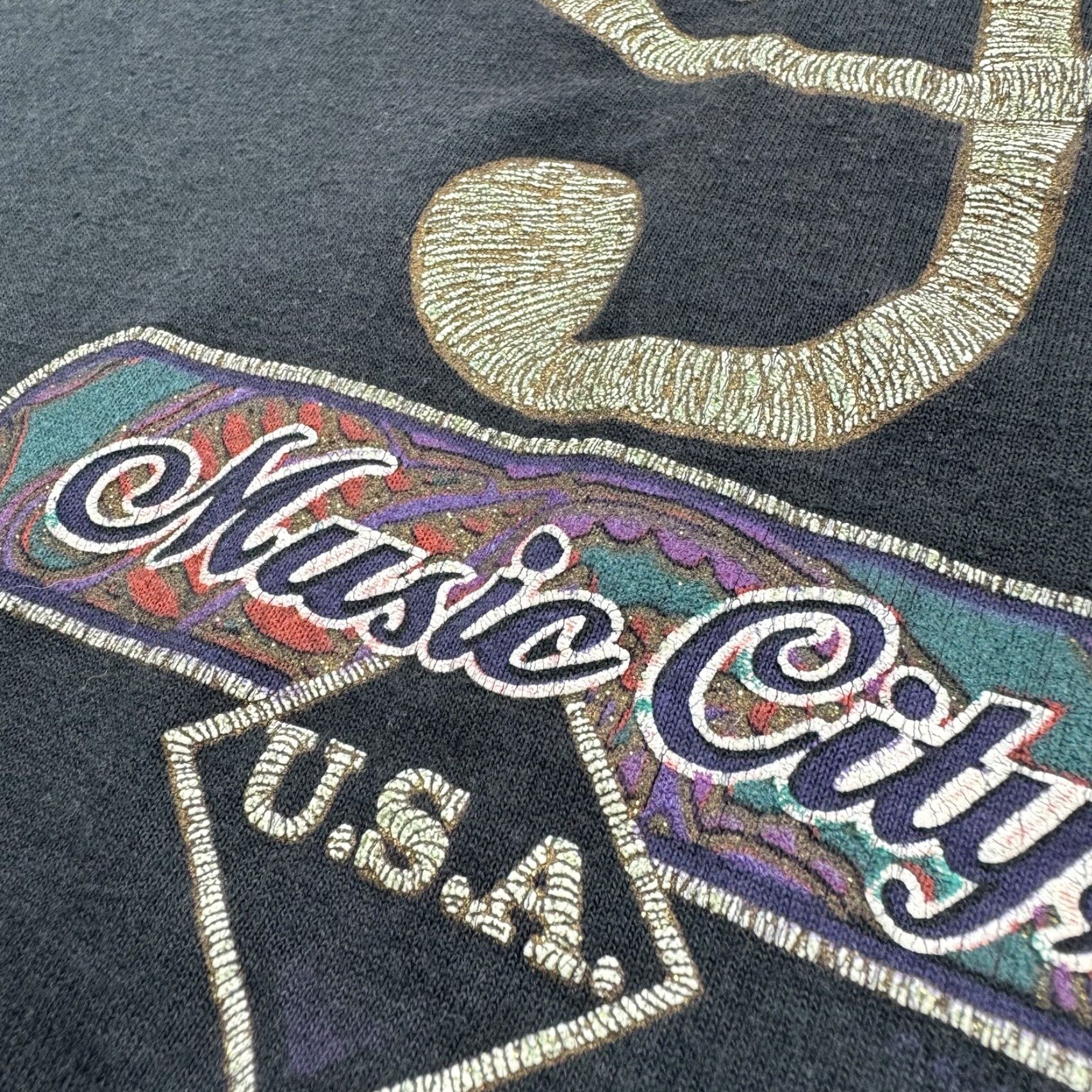 Fruit Of The Loom VINTAGE Nashville Tennessee Shirt Adult Large Black 90s Music USA Fruit of the Loom T-Shirt Mens Size US L / EU 52-54 / 3 - 4 Thumbnail