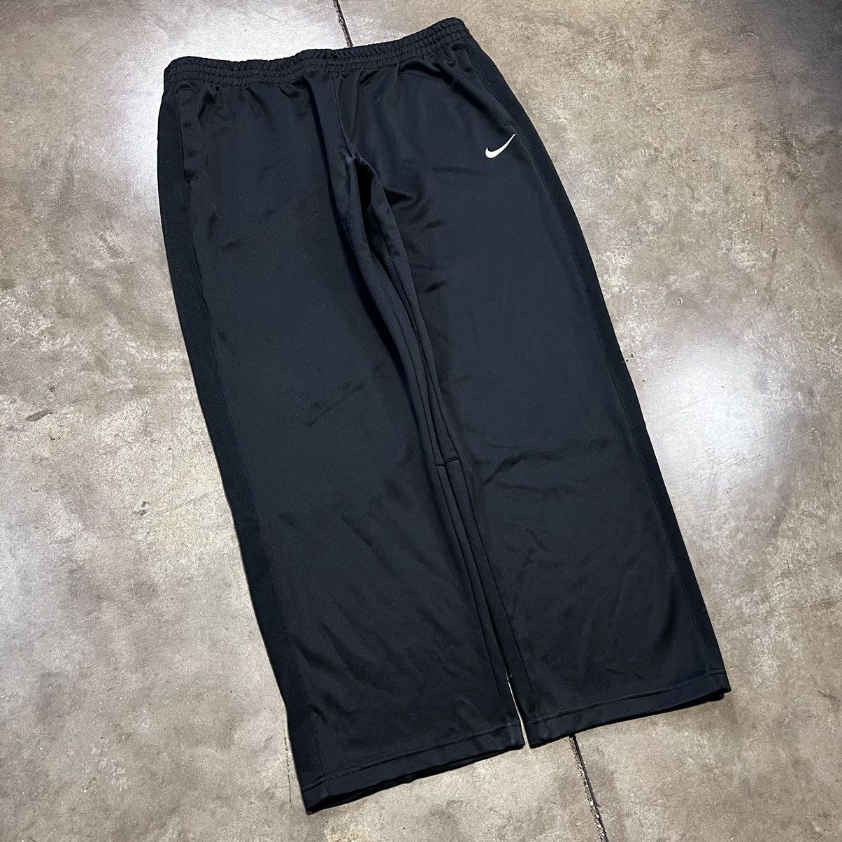 Nike × Vintage Vintage Nike Mini Swoosh Sweatpants Wide Leg Baggy Drill Y2K Size US 36 / EU 52 - 5 Thumbnail