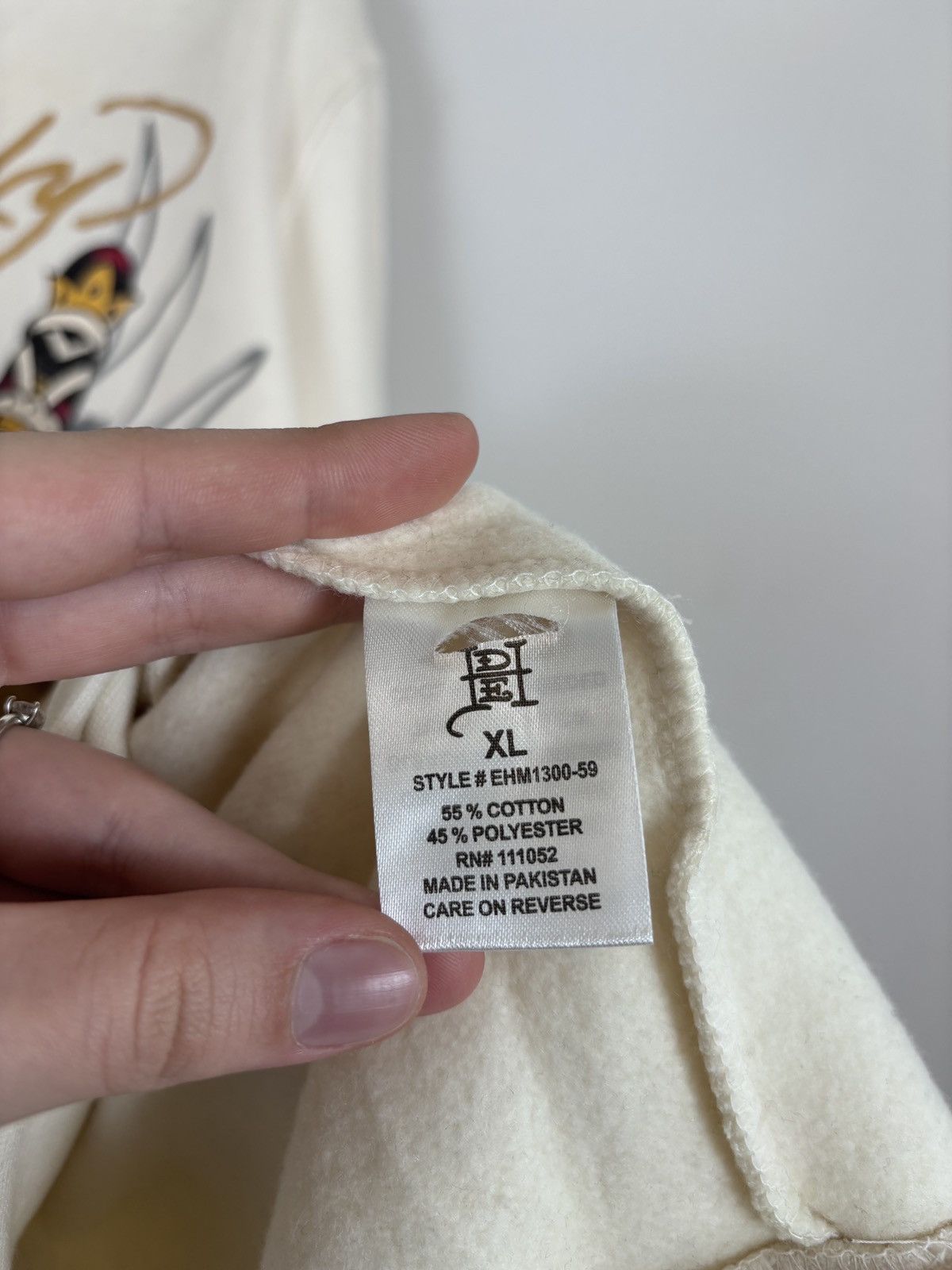 Ed Hardy Ed Hardy NWT Men’s Ivory True Love Tattoo Heart Hoodie Size US XL / EU 56 / 4 - 16 Thumbnail