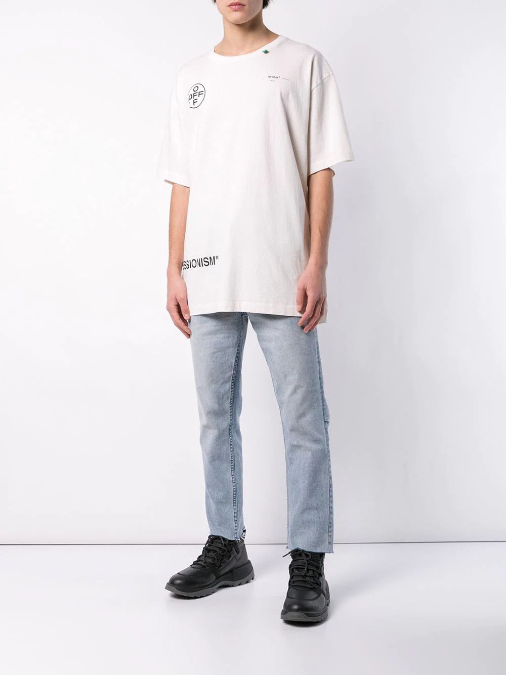 Off-White Pink Impressionism Stencil Arrows Oversized T-Shirt Size US XS / EU 42 / 0 - 4 Thumbnail