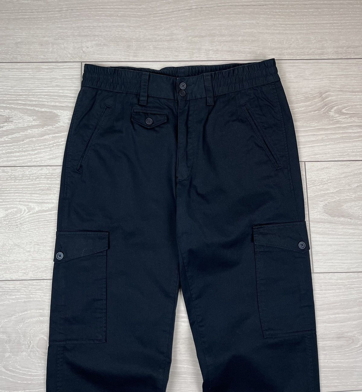 Dolce & Gabbana Dolce&Gabbana Blue Navy Cotton Cargo Pants Mens M Size Size US 32 / EU 48 - 5 Thumbnail