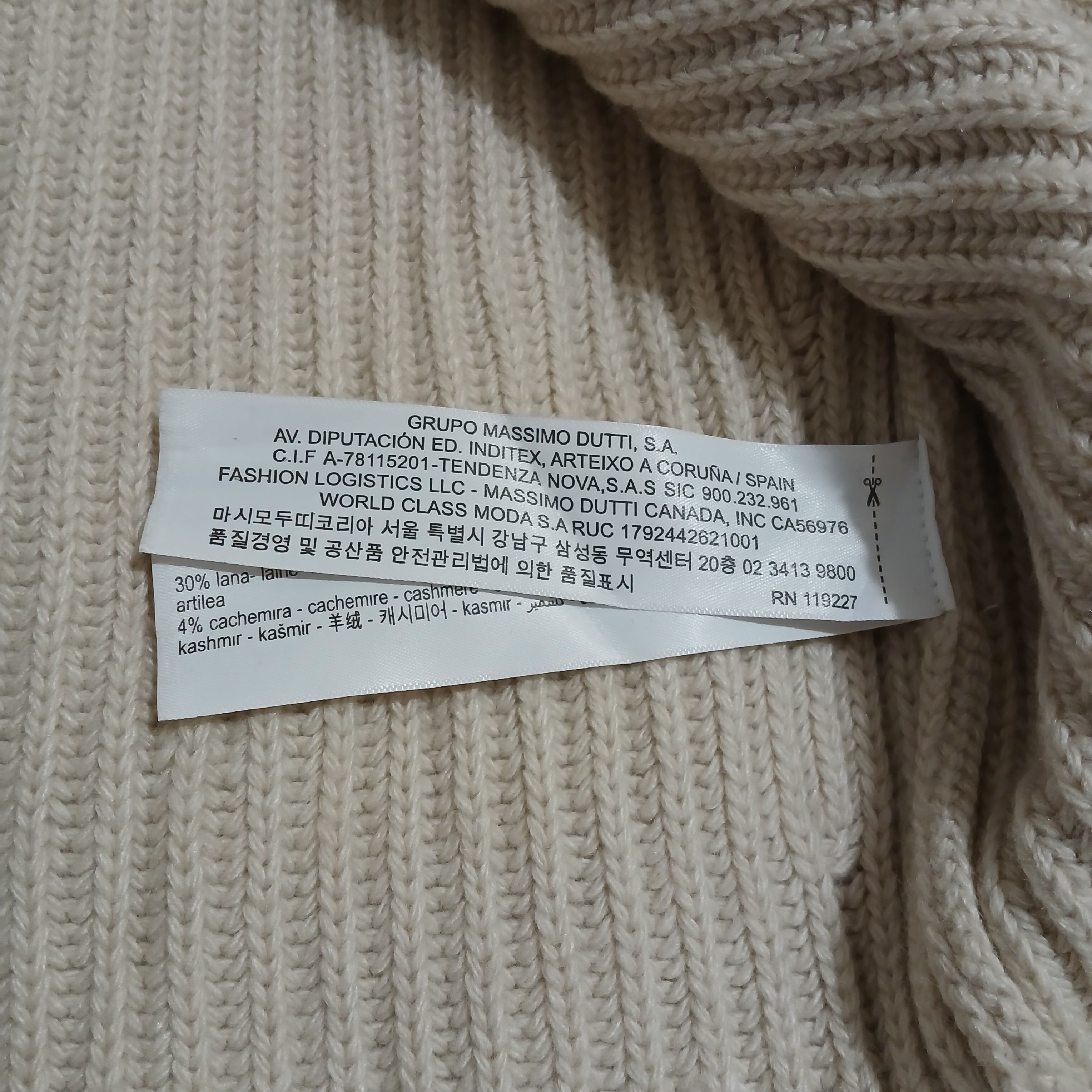 Massimo Dutti Massimo Dutti Double Zipper Knit Cream Sweater Size M / US 6-8 / IT 42-44 - 11 Thumbnail