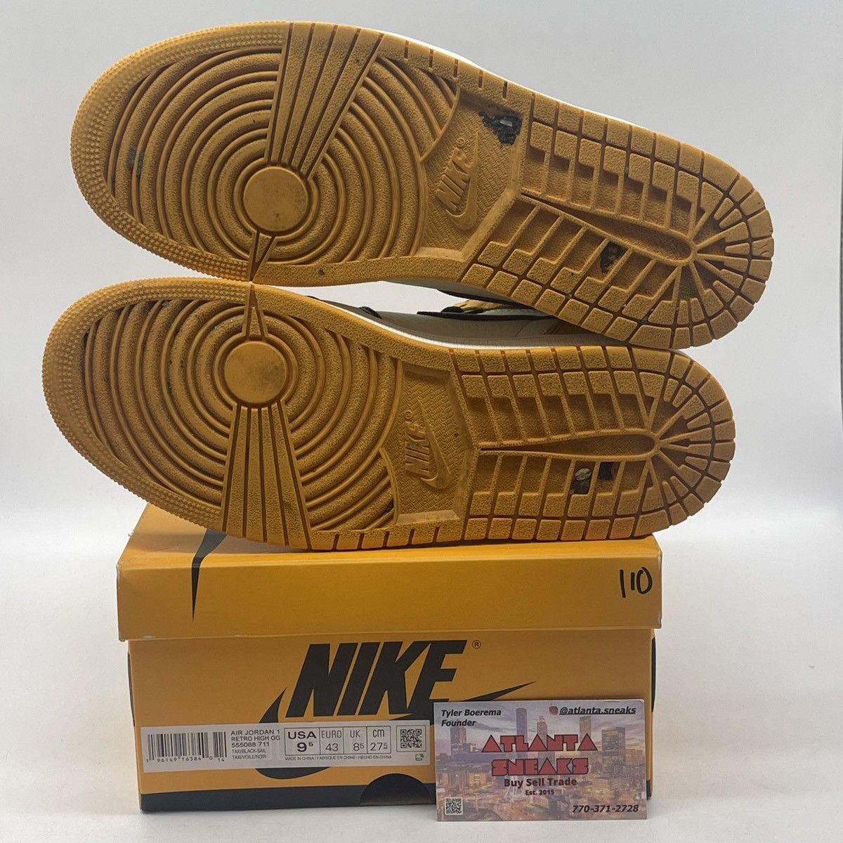 Jordan Brand Air Jordan 1 high yellow toe Size US 9.5 / EU 42-43 - 7 Thumbnail