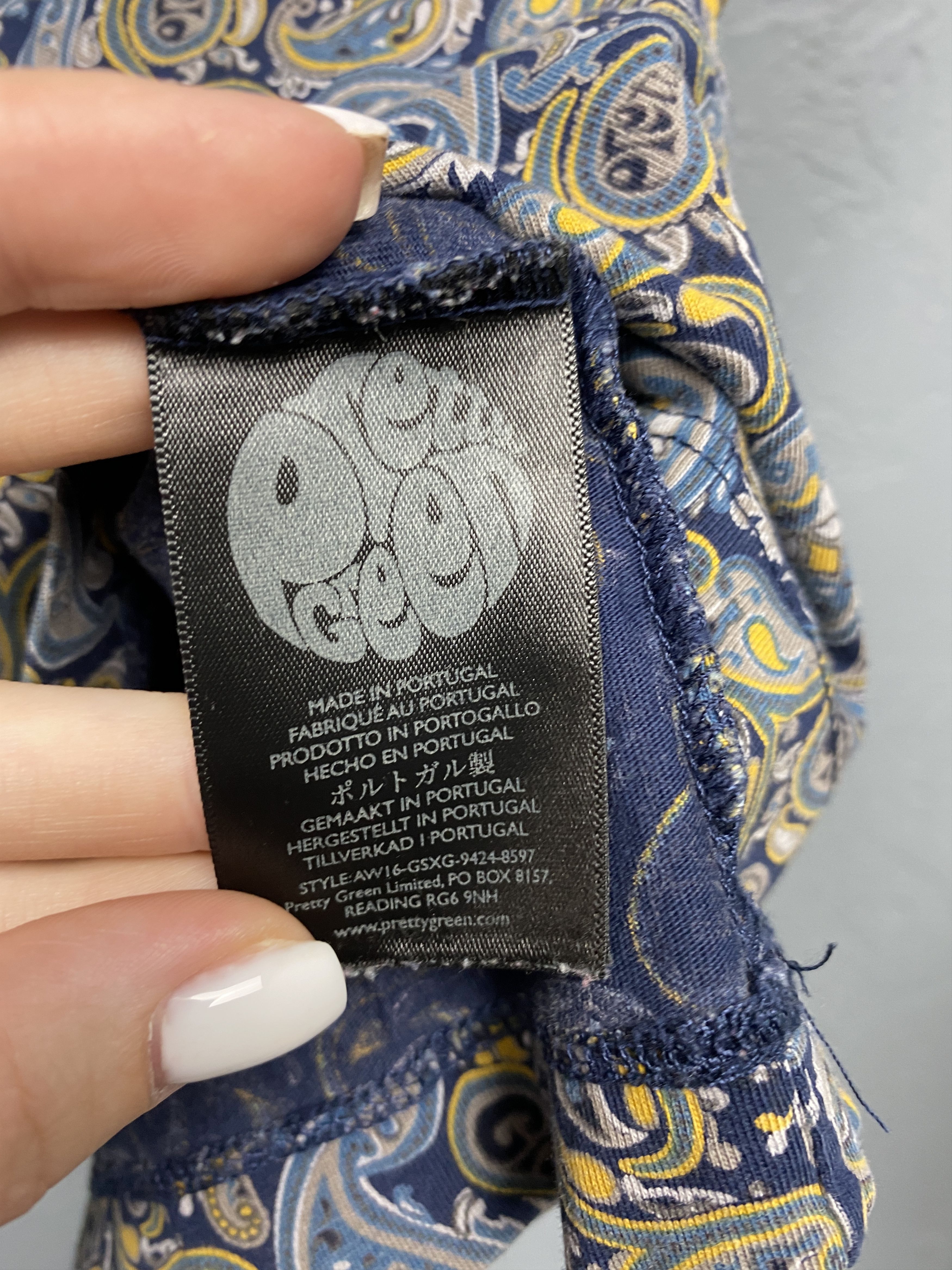Pretty Green Pretty Green Mens Paisley Patterned T-Shirt Size US M / EU 48-50 / 2 - 4 Thumbnail
