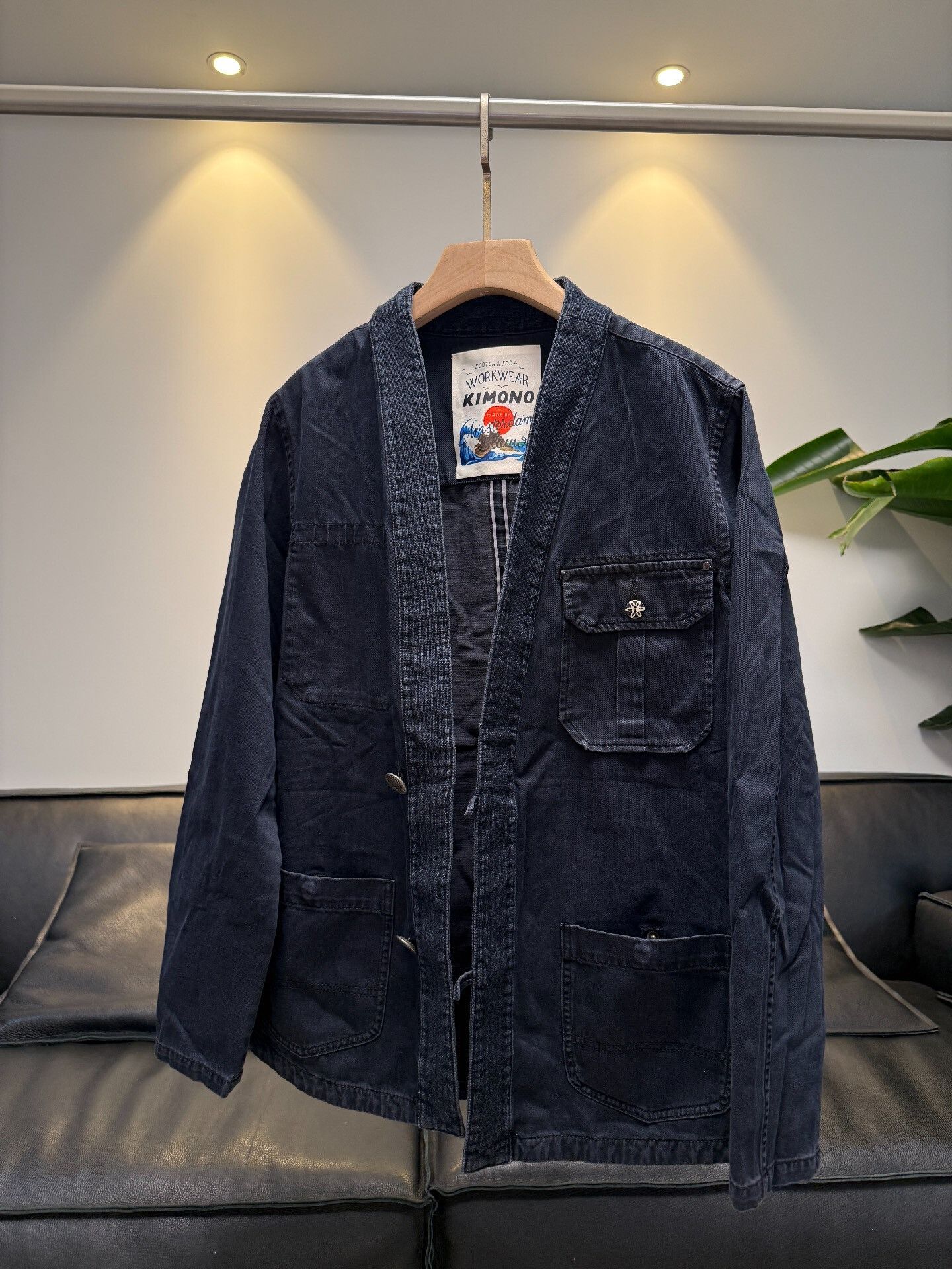 Scotch & Soda Scotch Soda Washed Blue Kimono Size US L / EU 52-54 / 3 - 1 Thumbnail