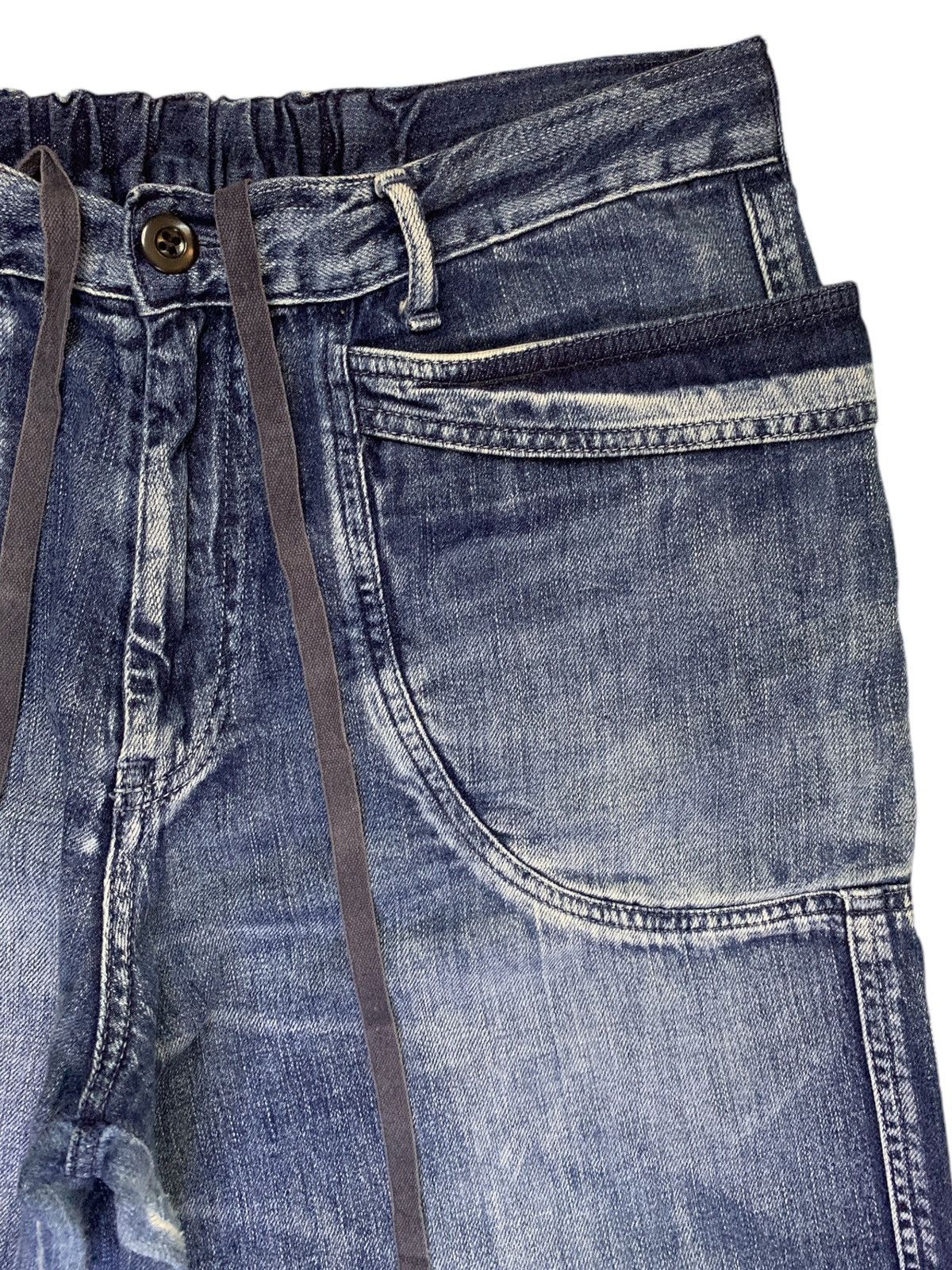 Japanese Brand SALES🔥Vintage Japanese Faded blue Wash Baggy Jean Shorts Size US 31 - 6 Thumbnail