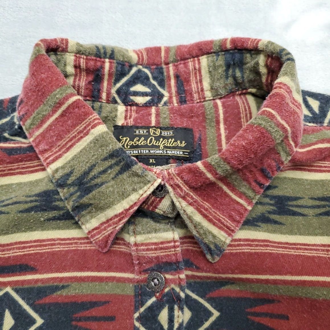 Vintage VINTAGE Flannel Shirt Womens XL Metal Button Aztec Southwestern Cowboy Western Shirt Size XL / US 12-14 / IT 48-50 - 4 Thumbnail