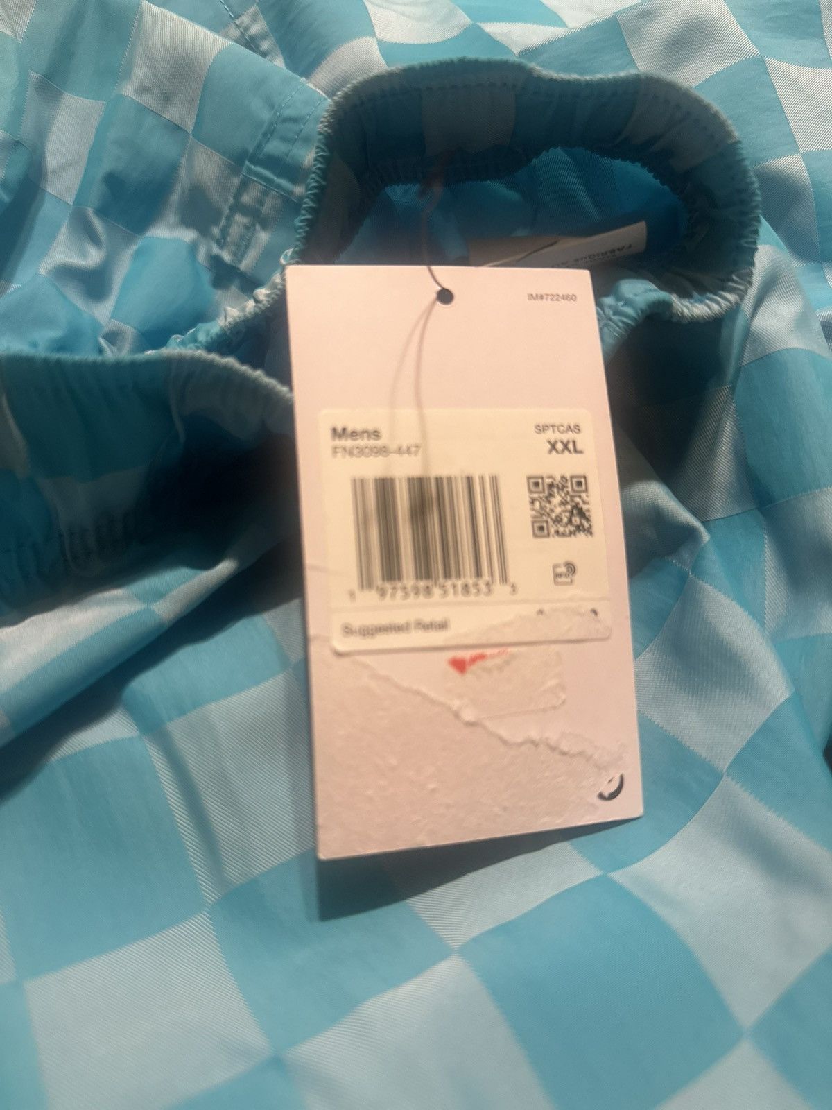 Nike Nike Men's Checkers Club Flow Short, Woven Bright Blue, Size US 40 / EU 56 - 7 Thumbnail