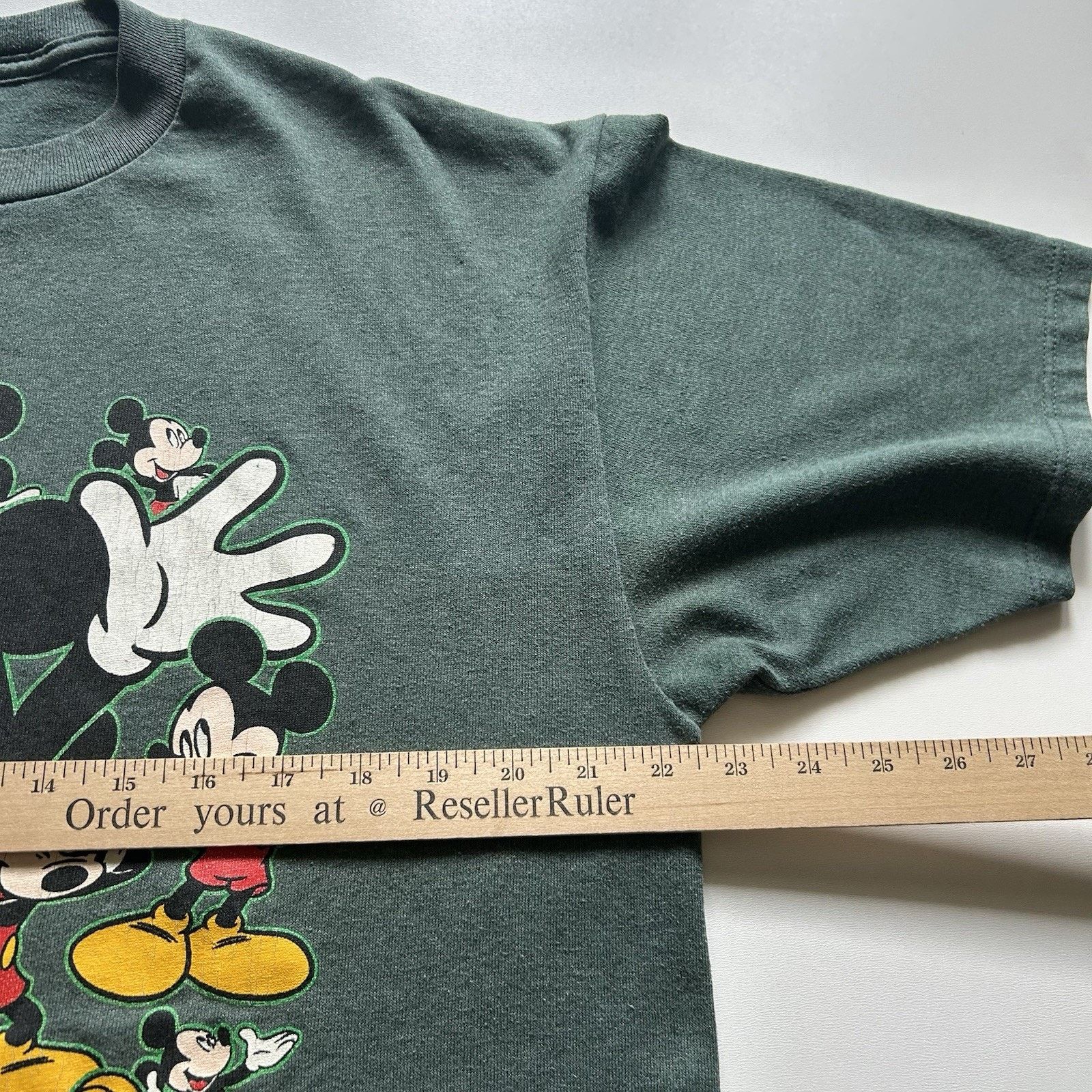 Disney × Mickey Mouse × Vintage Vintage 90s Mickey Mouse Disney T Shirt Green XL Made In USA Size US XL / EU 56 / 4 - 5 Thumbnail