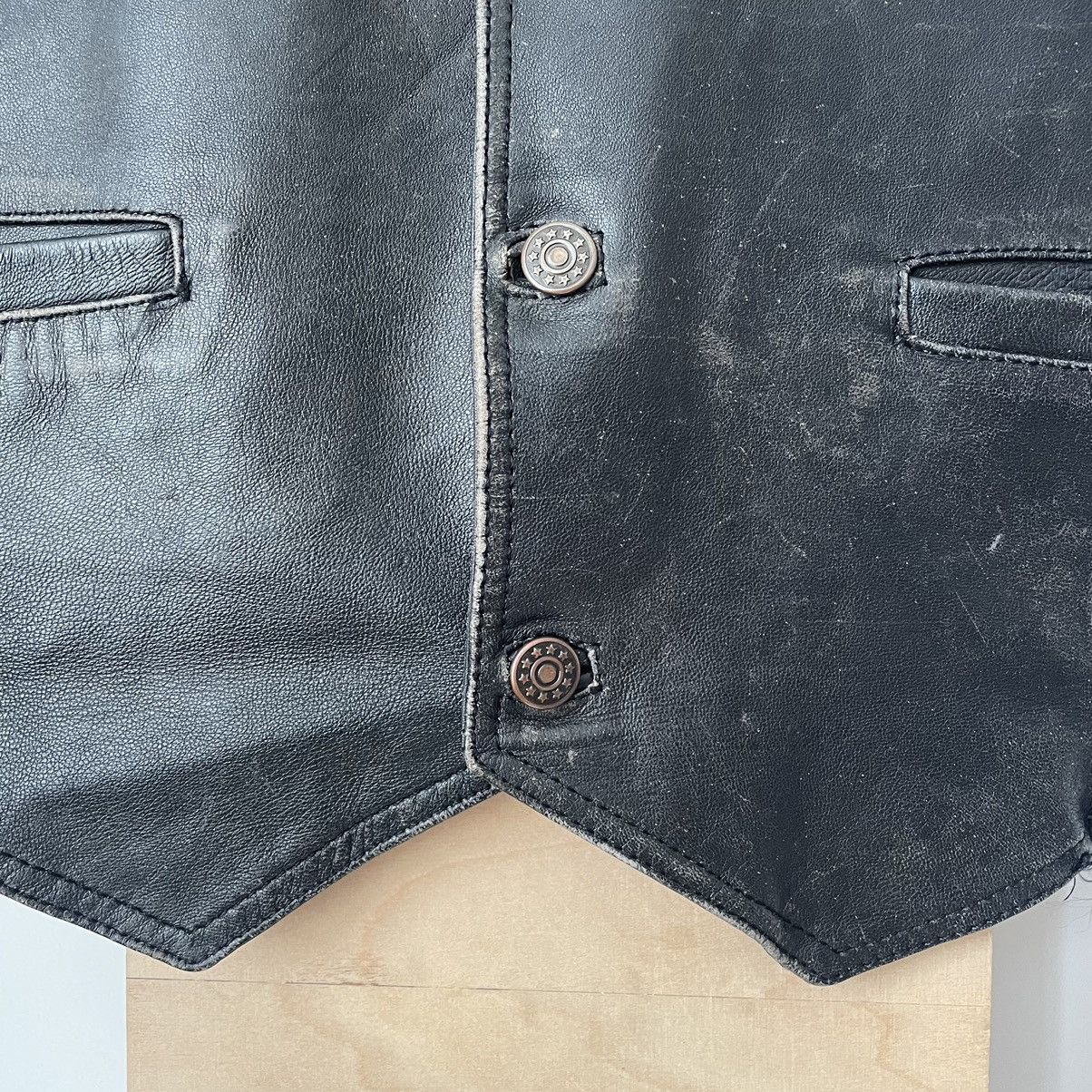 Vintage Vintage Leather Vest Black Size L Size US L / EU 52-54 / 3 - 6 Thumbnail