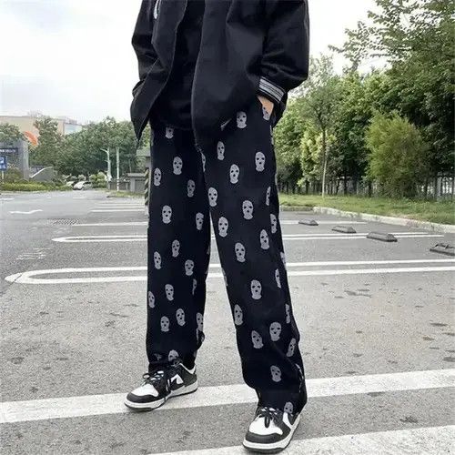 Japanese Brand × Vintage Gothic Skull Casual Baggy Men Pants Size US 32 / EU 48 - 2 Thumbnail