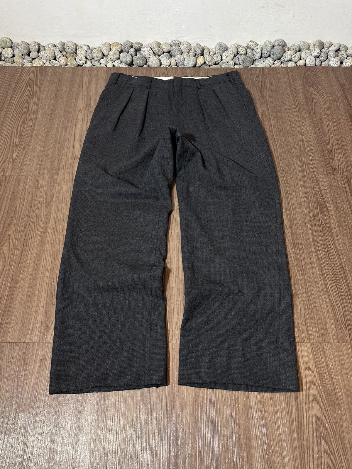 Burberry × Vintage Vintage Burberry Classic Charcoal Trouser Size US 33 - 5 Thumbnail