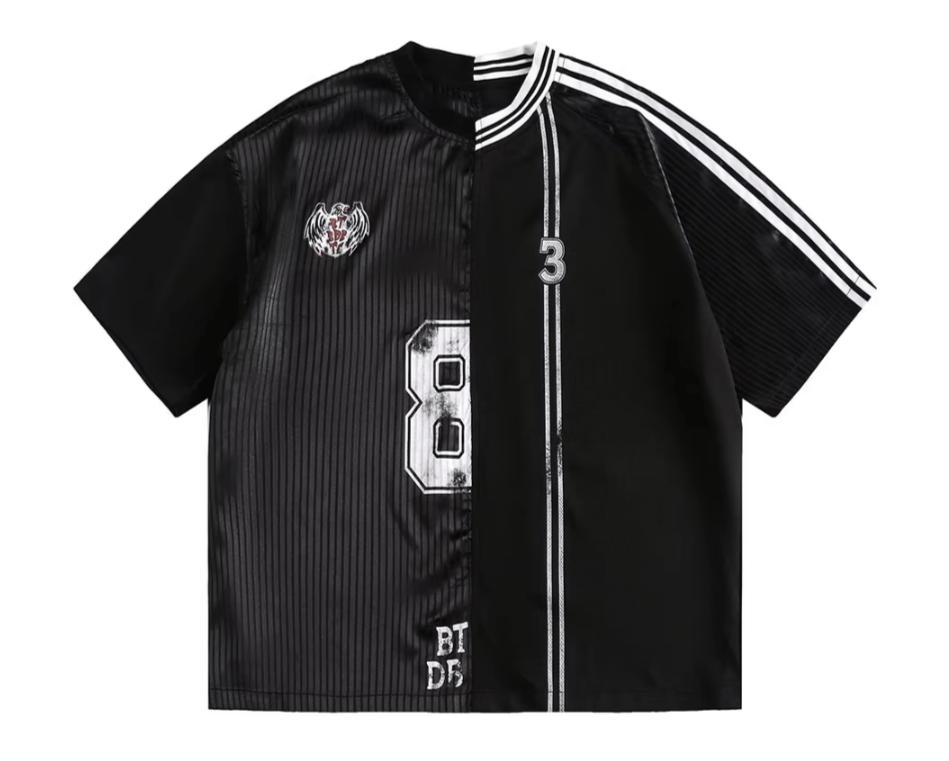 Streetwear Hip Hop T-shirts Patchwork Oversized