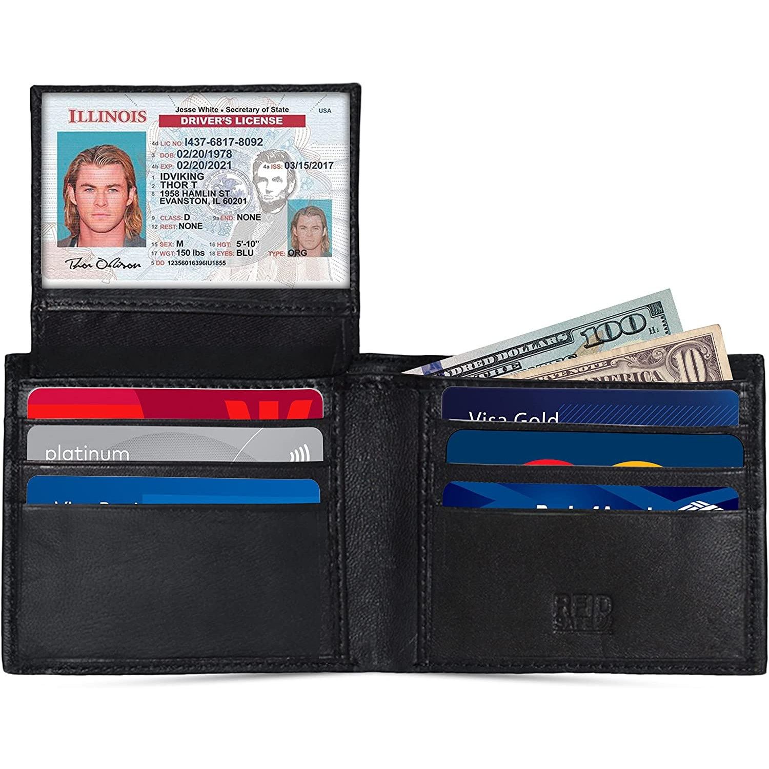 Handmade ADAMONDE 100% RFID Blocking Genuine Leather Wallets for Men Size ONE SIZE - 1 Thumbnail