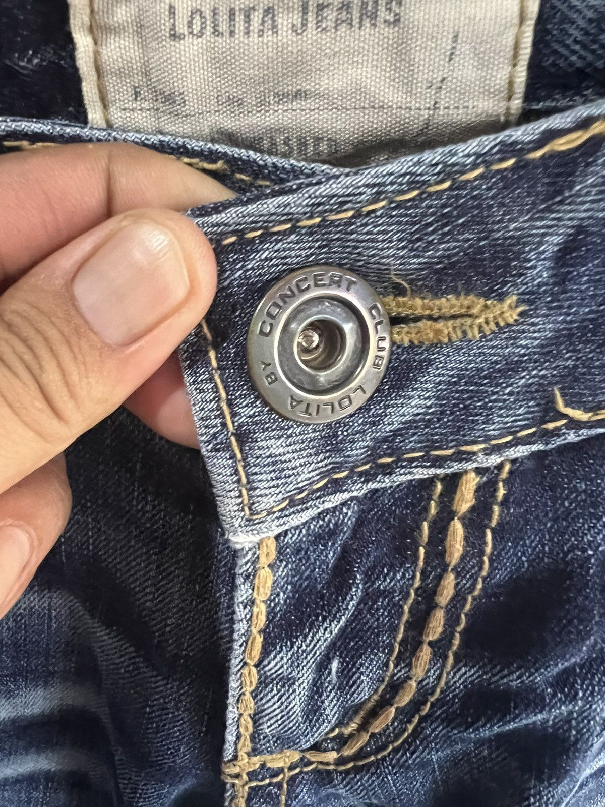 Other 🔥Rare Lolita Jeans Flared Distressed Denim Size 29" - 9 Thumbnail