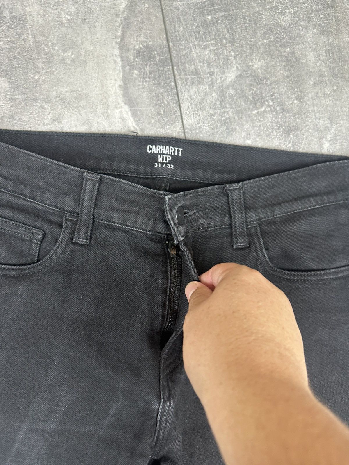Carhartt Carhartt Wip Denim Black Jeans Pants Size US 31 - 9 Thumbnail