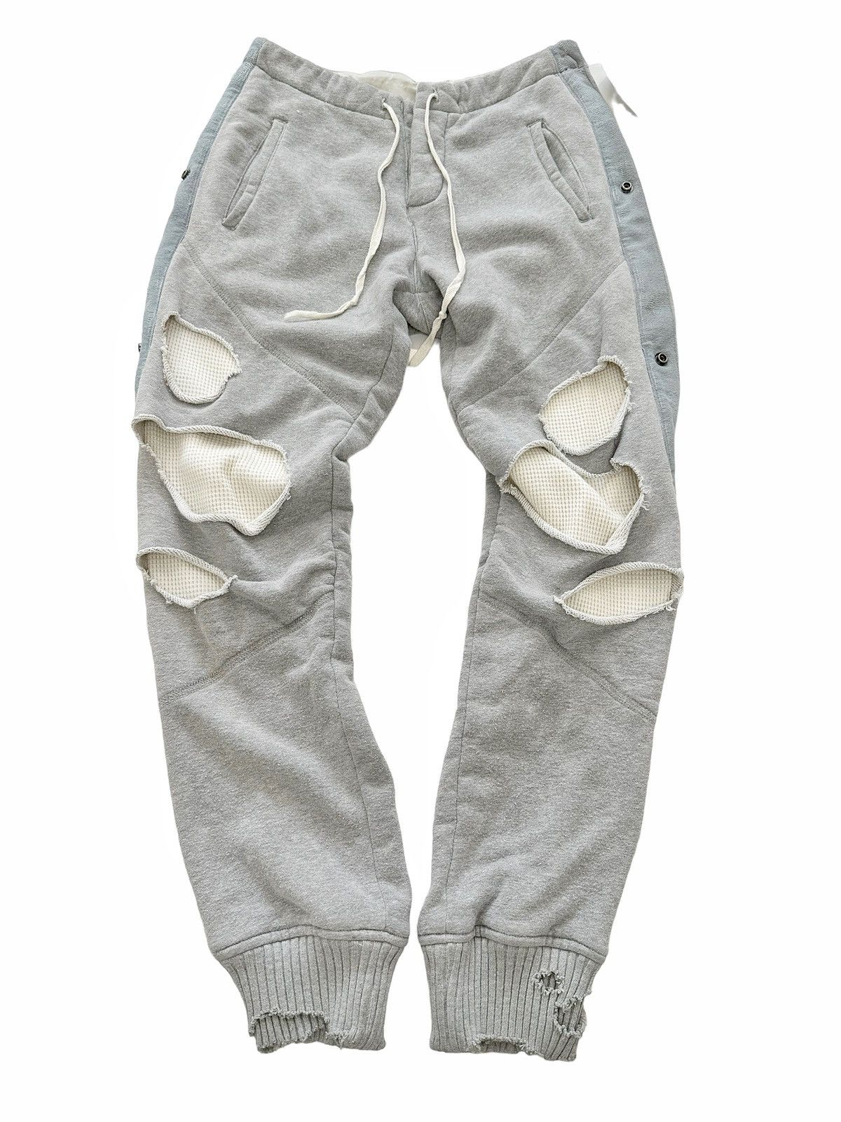 Greg Lauren OG sz0 Sample Slashed Distressed Layered Terry Sweats Grailed