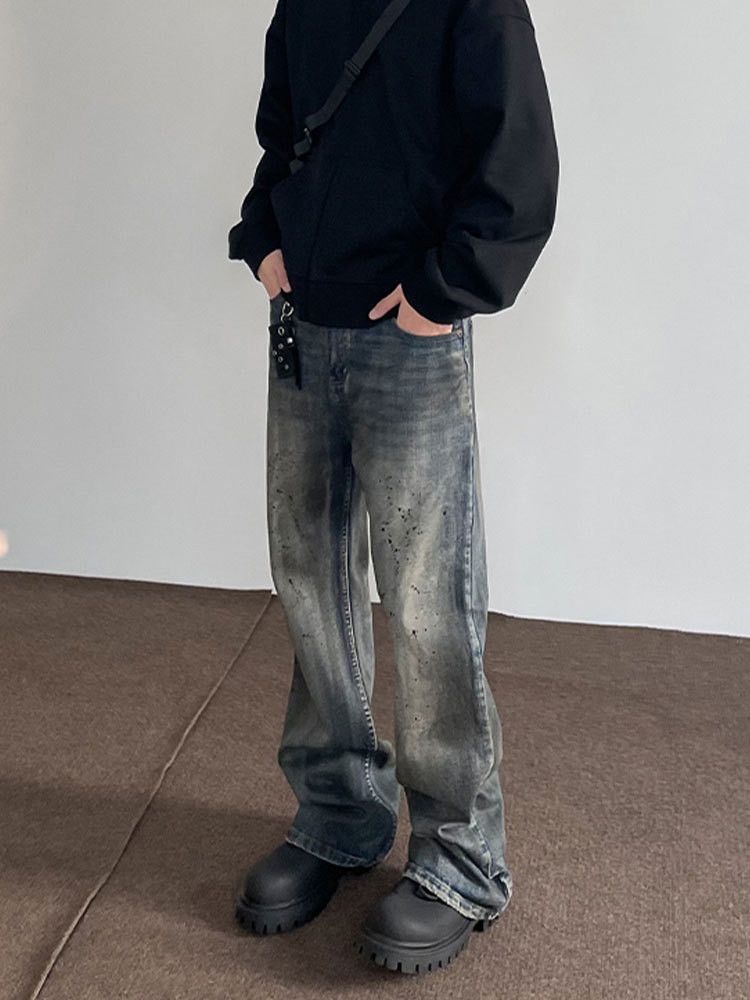Japanese Brand × Jean Vintage dirtyfit washed distressed ink straight jeans Size US 32 / EU 48 - 2 Thumbnail