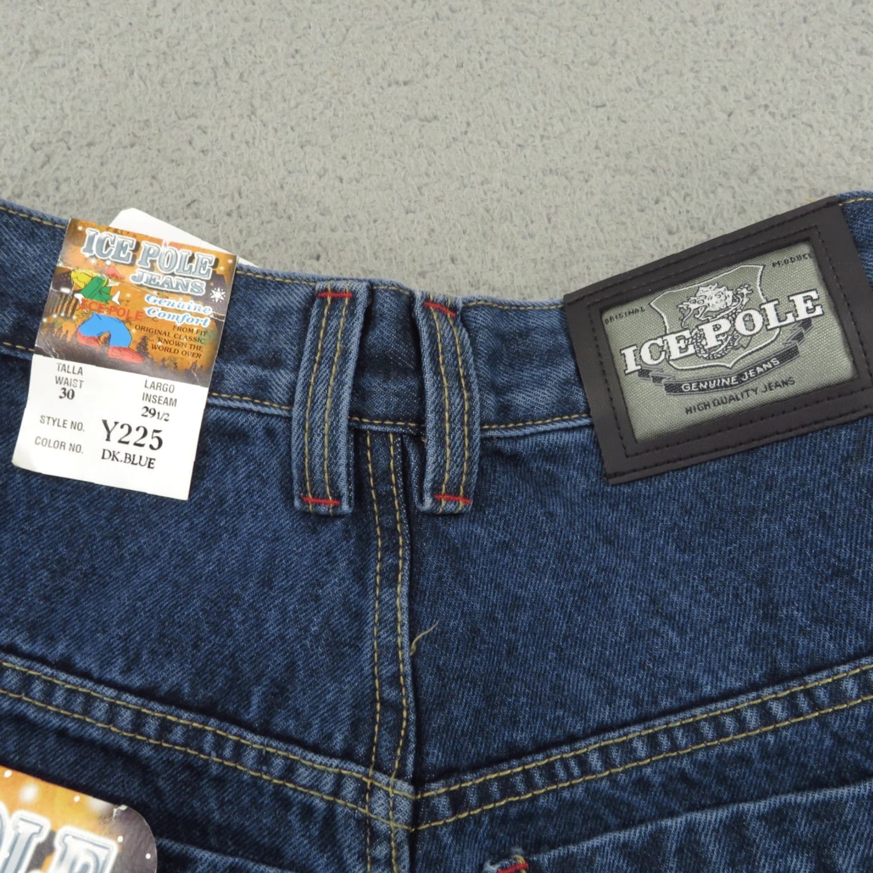 Vintage VINTAGE Ice Pole Baggy Jeans Men 30x30 Y2K Skater Grunge Streetwear Embroidered Wide-Leg 5-Pocket Design Blue Denim Cotton Jeans Mens Size US 30 / EU 46 - 6 Thumbnail