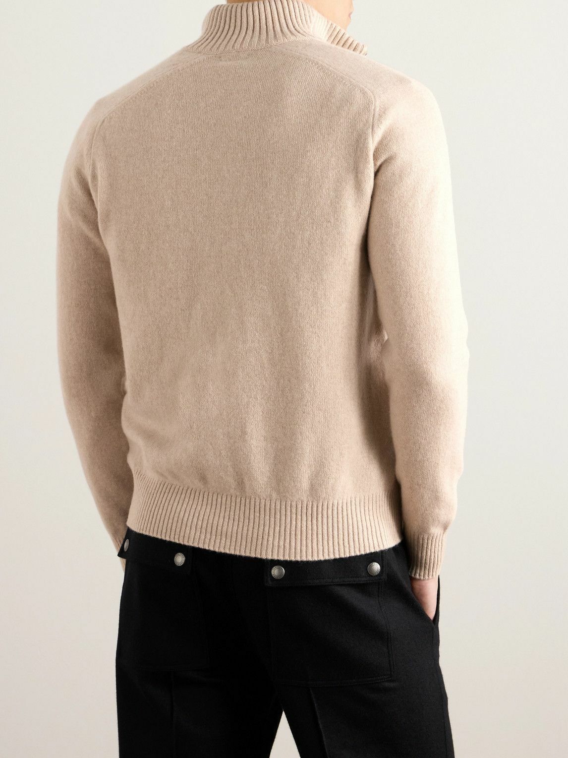 Tom Ford o1w1db10525 KFL004 Half-Zip Sweater in Beige Size US M / EU 48-50 / 2 - 4 Thumbnail