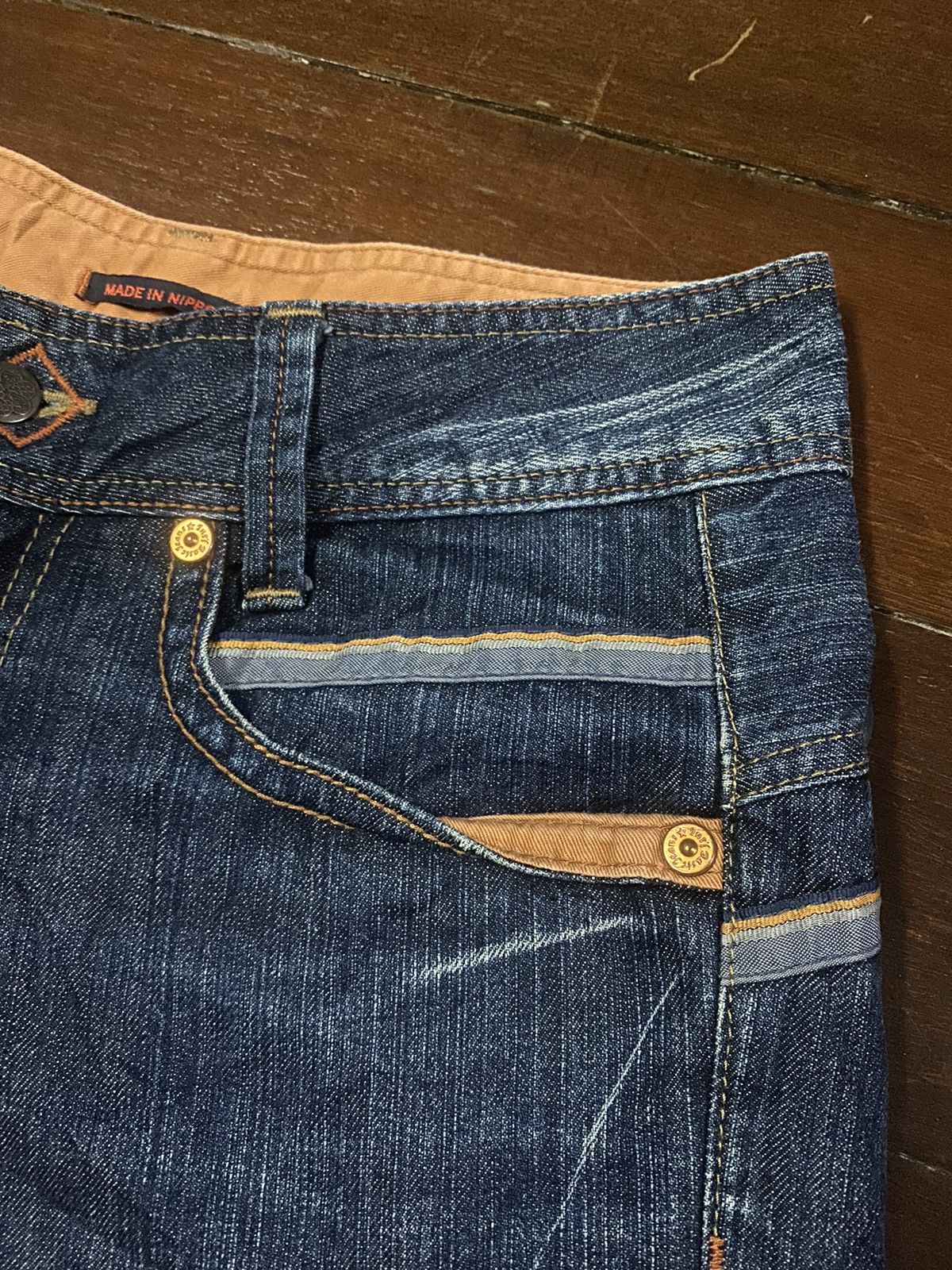 5351 POUR LES HOMMES × If Six Was Nine × Le Grande Bleu (L.G.B.) Flare Jeans ET MADE IN NIPPON Denim Jean Boot Cut wide leg Size US 33 - 7 Thumbnail