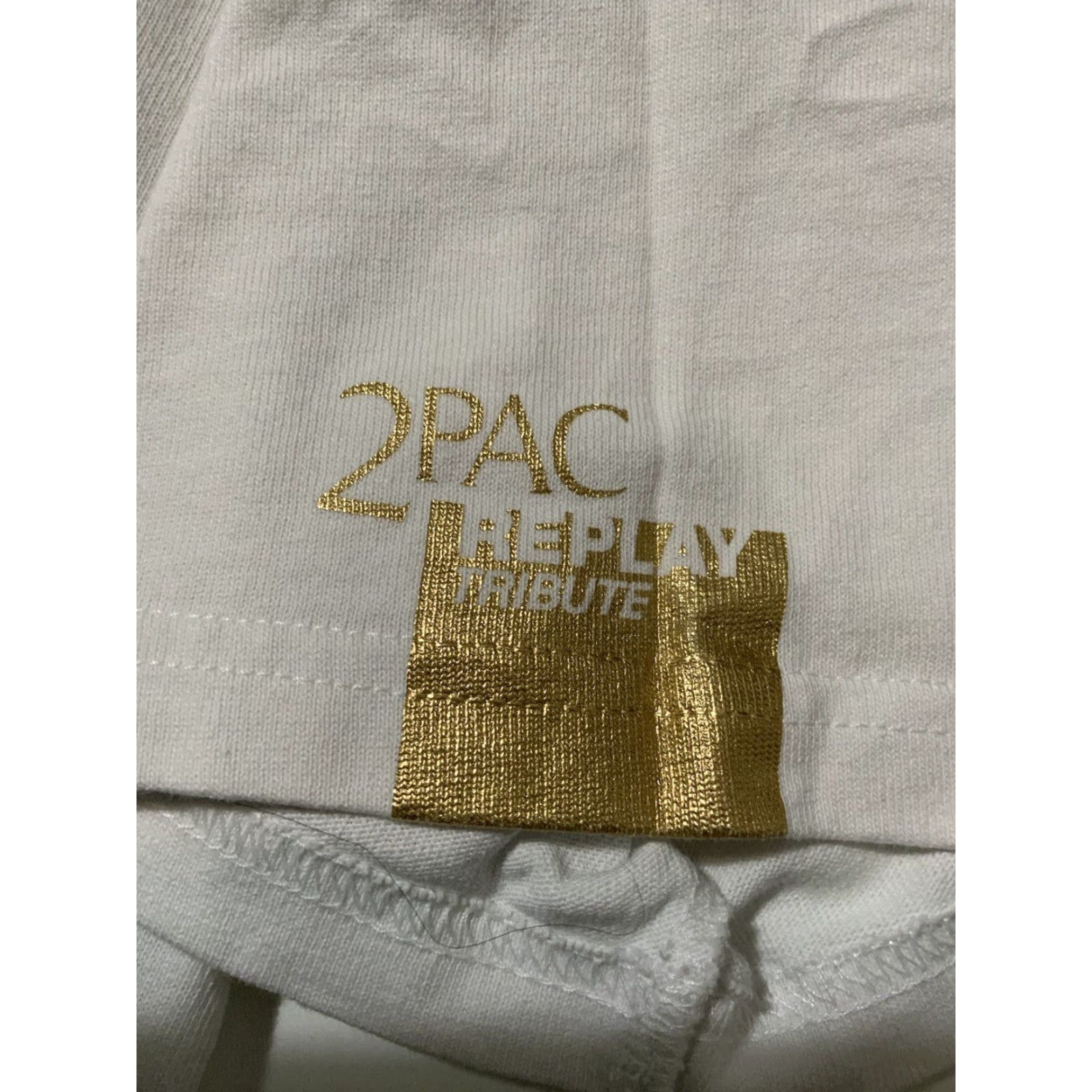Replay Replay Tupac All Eyez On Me Mike Miller Studded Crew T-Shirt Sz. L Mens White Size US L / EU 52-54 / 3 - 7 Thumbnail