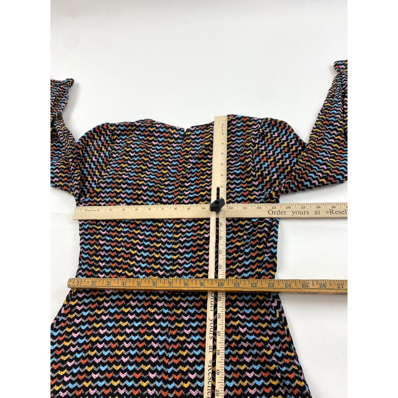 Gap Gap Dress Women’s 2 Fit Flare Chevron Print NWT Ganni Topshop Dress Women’s 2 Multicolor Chevron Short V-Neck Zip Rayon Dress Size XS / US 0-2 / IT 36-38 - 4 Thumbnail
