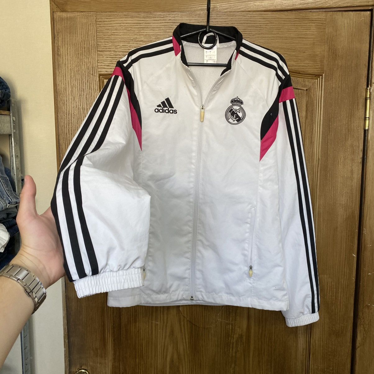 Adidas Real Madrid Adidas 2014 Football training soccer jacket Size US S / EU 44-46 / 1 - 2 Thumbnail