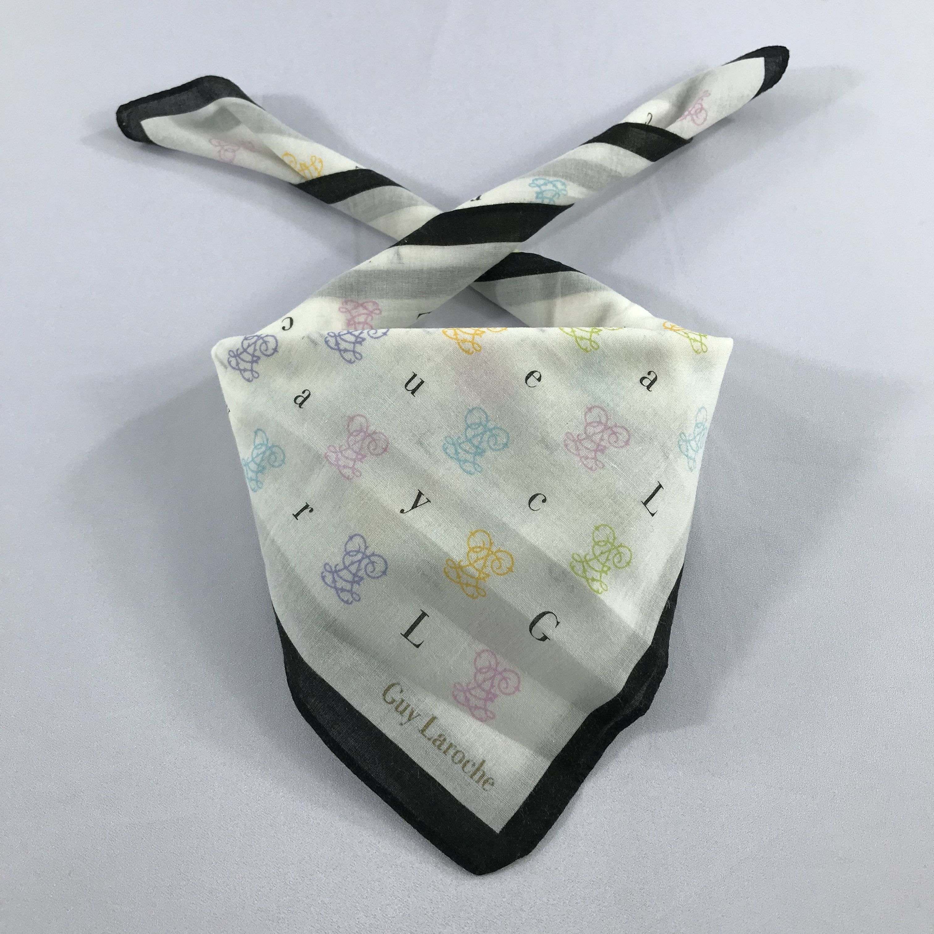 Guy Laroche × Vintage Guy Laroche Bandana / Handkerchief / Neckerchief - S2262 Size ONE SIZE - 3 Thumbnail
