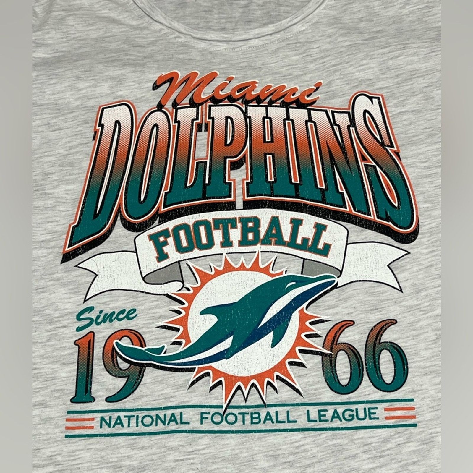 47 'NWT 47 Women's Miami Dolphins Rimrocker T-Shirt LARGE Grey Size L / US 10 / IT 46 - 3 Thumbnail