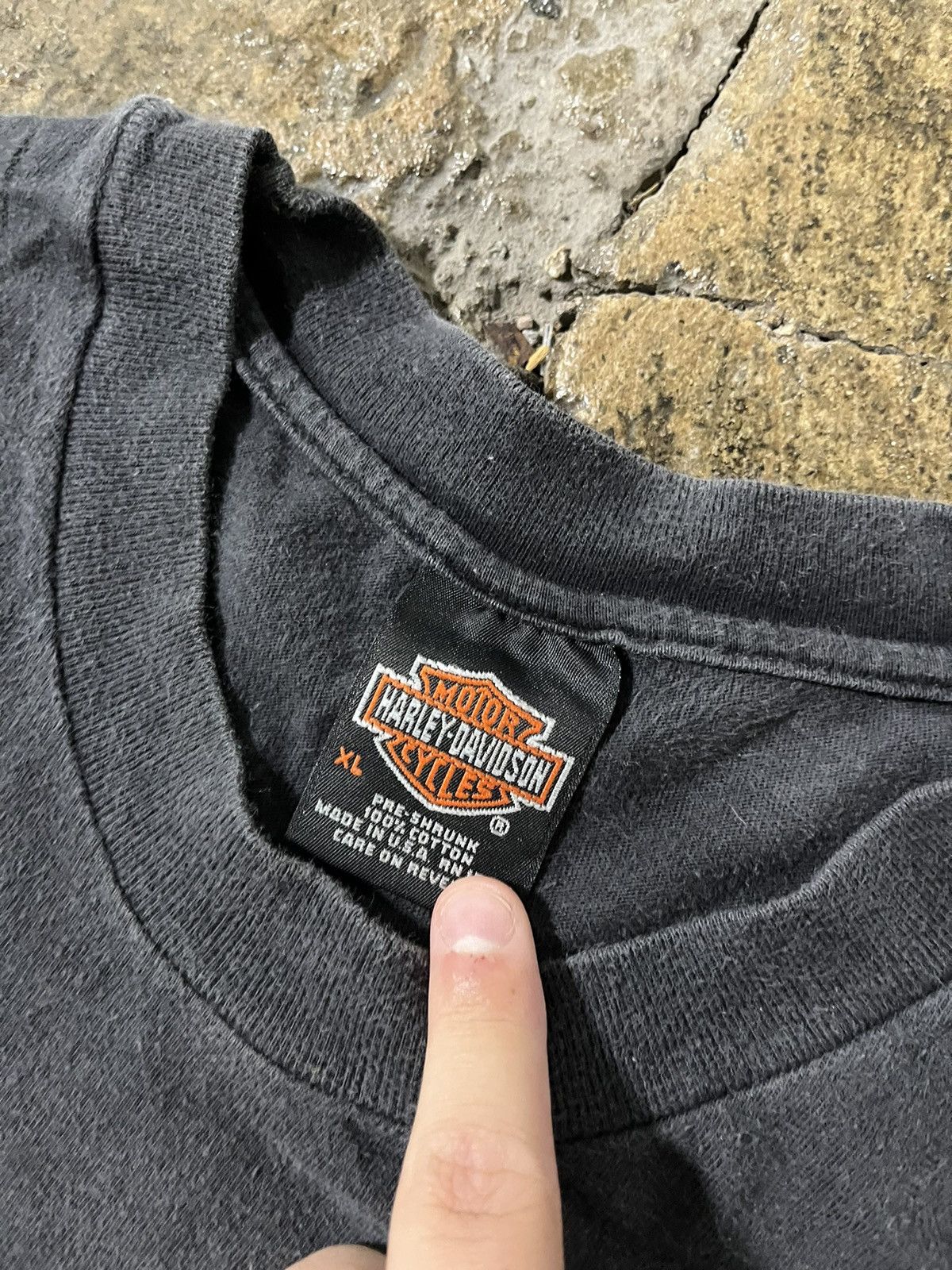 Harley Davidson × Vintage Crazy Vintage 90s Harley Davidson Faded Eagle Pocket Tee Size US XL / EU 56 / 4 - 5 Thumbnail