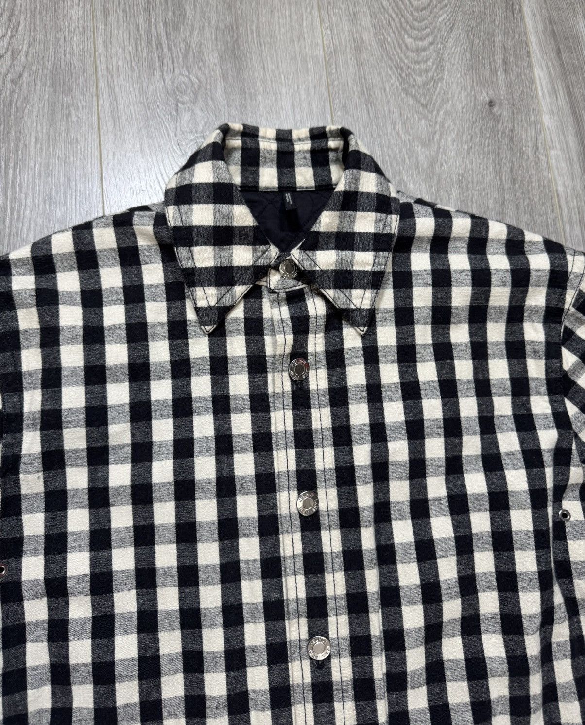 Helmut Lang HELMUT LANG Oversized Gingham Check Flannel Shirt Shacket Size US M / EU 48-50 / 2 - 2 Thumbnail