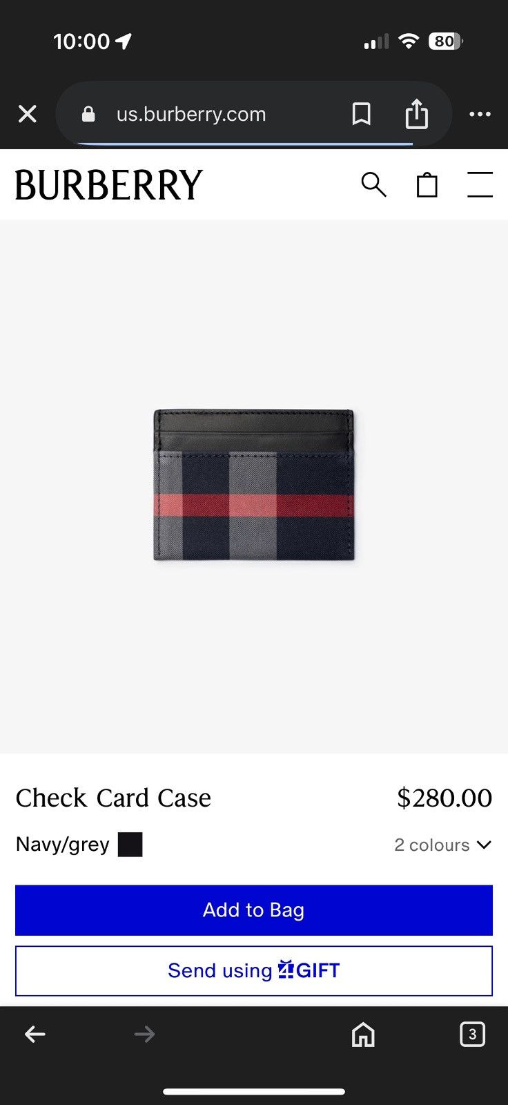 Burberry NWT Burberry Original Plaid Check Card Holder Size ONE SIZE - 4 Thumbnail