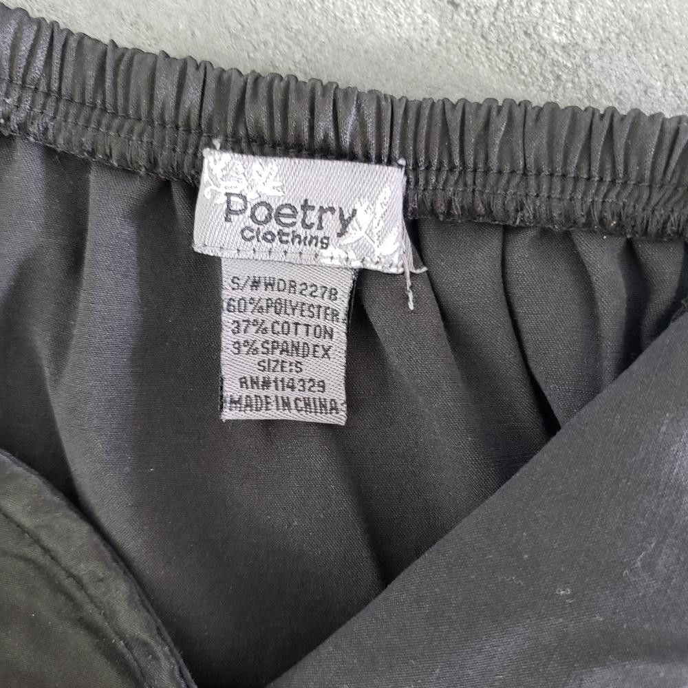 Designer Black Detailed Poetry Dressy Tube Mini Size S / US 4 / IT 40 - 3 Thumbnail