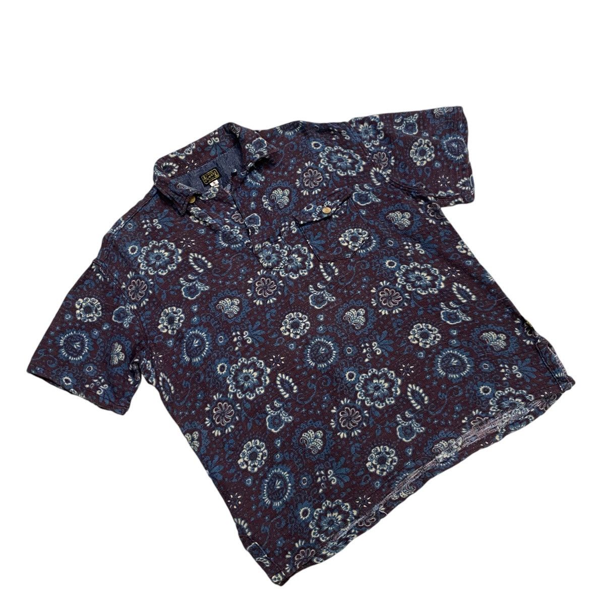 Japanese Brand Gowest Hawaiian shirt overprint single pocket Size US L / EU 52-54 / 3 - 6 Thumbnail