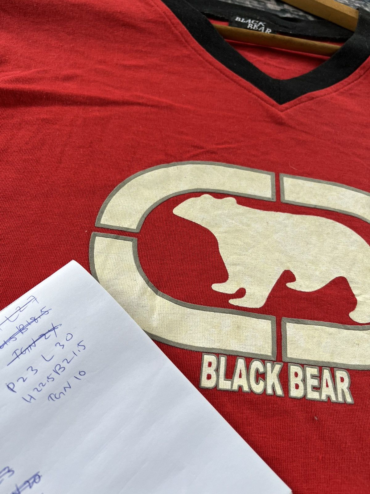 Vintage 🔥Vintage Black Bear Big Logo Rugby Jersey Size US L / EU 52-54 / 3 - 8 Thumbnail