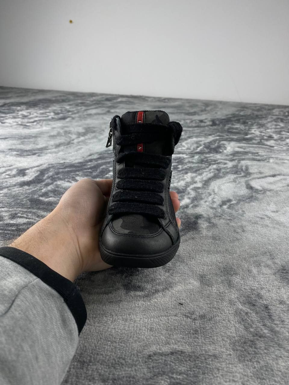 Prada Prada Camo High Top Sneakers Kids Size 24 Black Size US 5 / EU 37 - 13 Thumbnail