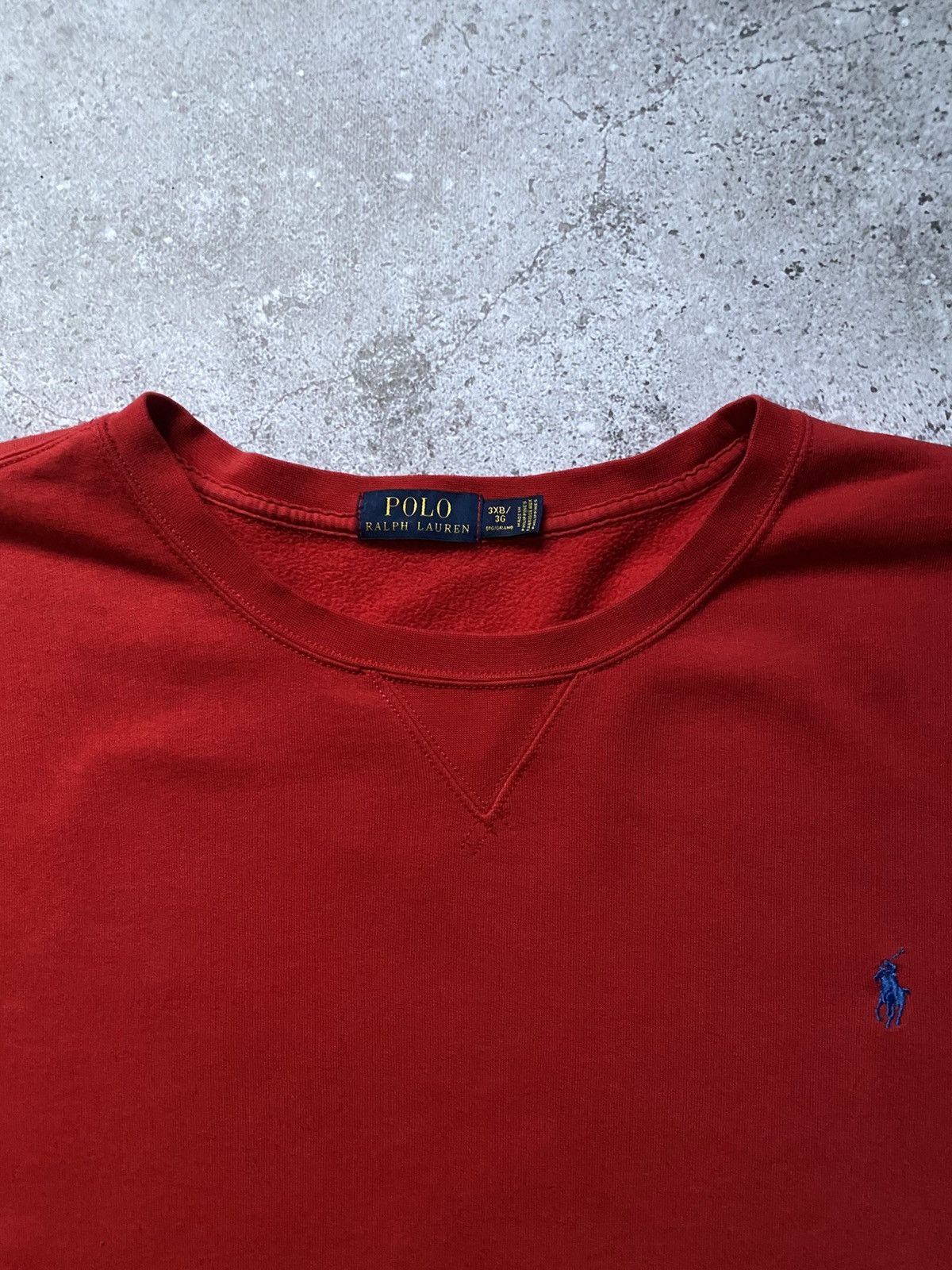 Polo Ralph Lauren × Rugby Ralph Lauren Mens Polo Ralph Lauren Red Sweatshirt Crew Neck Small Logo Size US XXL / EU 58 / 5 - 2 Thumbnail