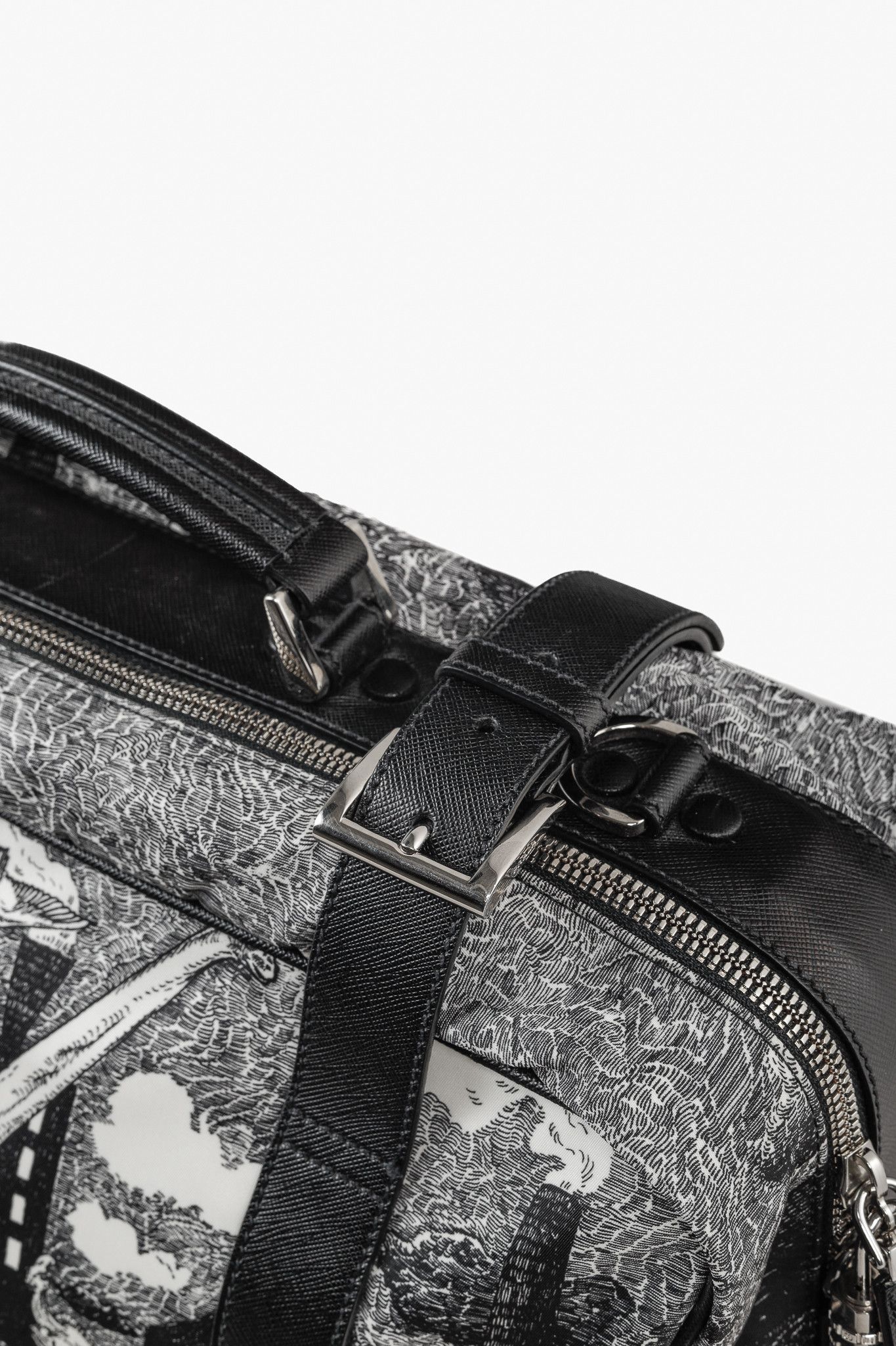 Prada Prada AW/16 Animal Kingdom Nero & Avorio Tessuto Suitcase Size ONE SIZE - 9 Thumbnail