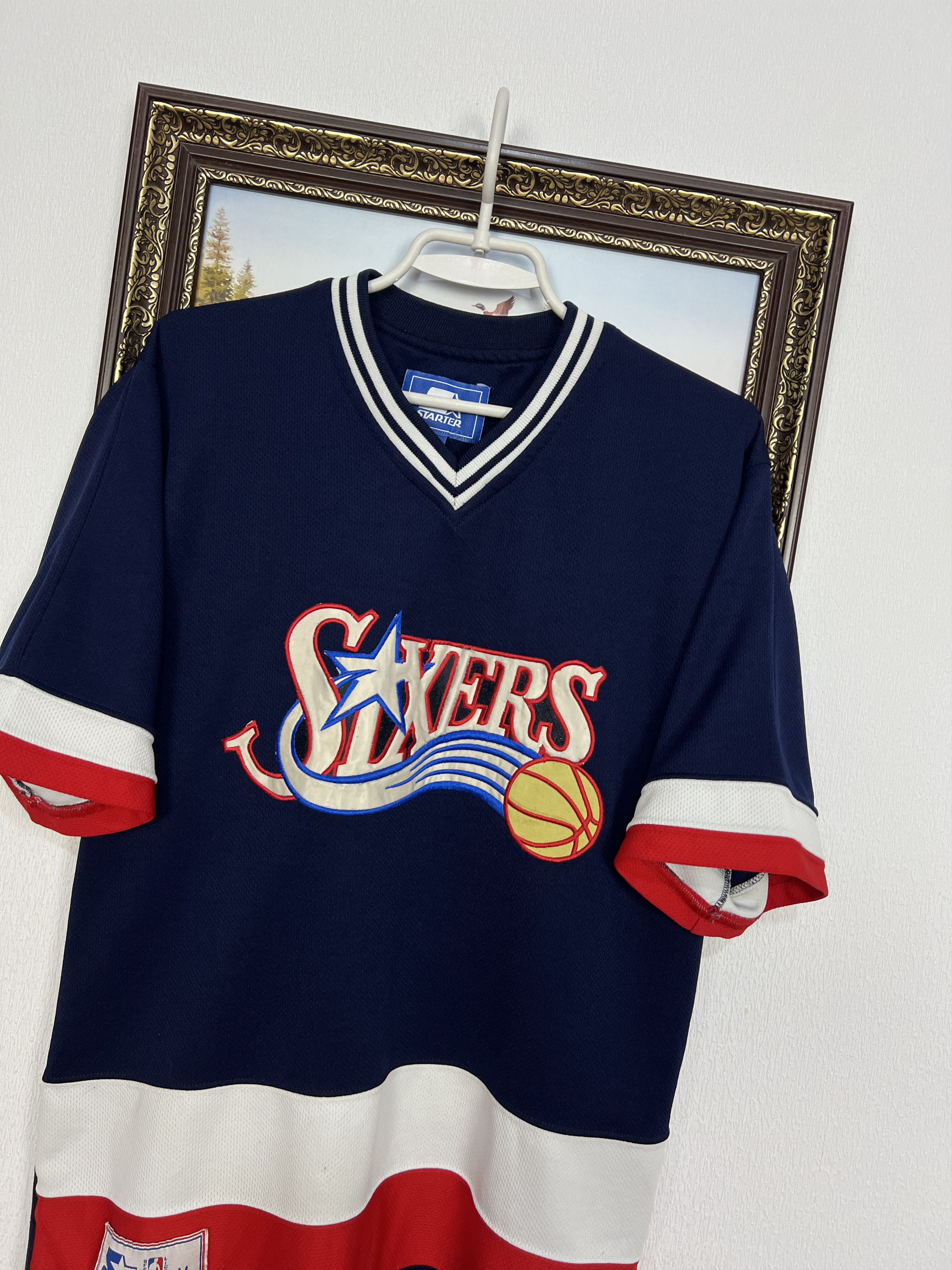 Starter Philadelphia 76ers Iverson NBA Warm Up Shooting Jersey Size US M / EU 48-50 / 2 - 3 Thumbnail