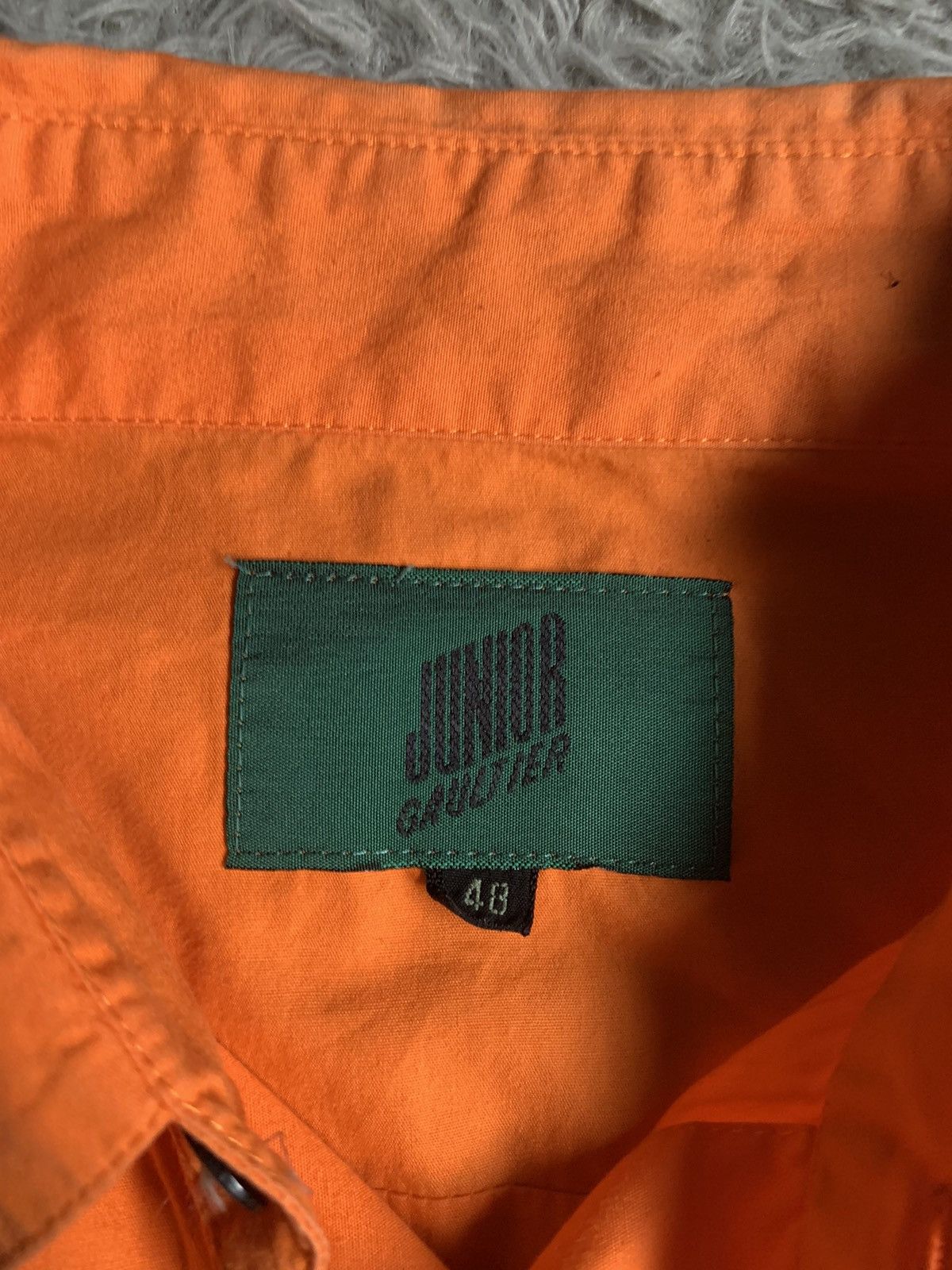 Jean Paul Gaultier Vintage 90s Junior Gaultier Orange Button Shirt Size US M / EU 48-50 / 2 - 3 Thumbnail