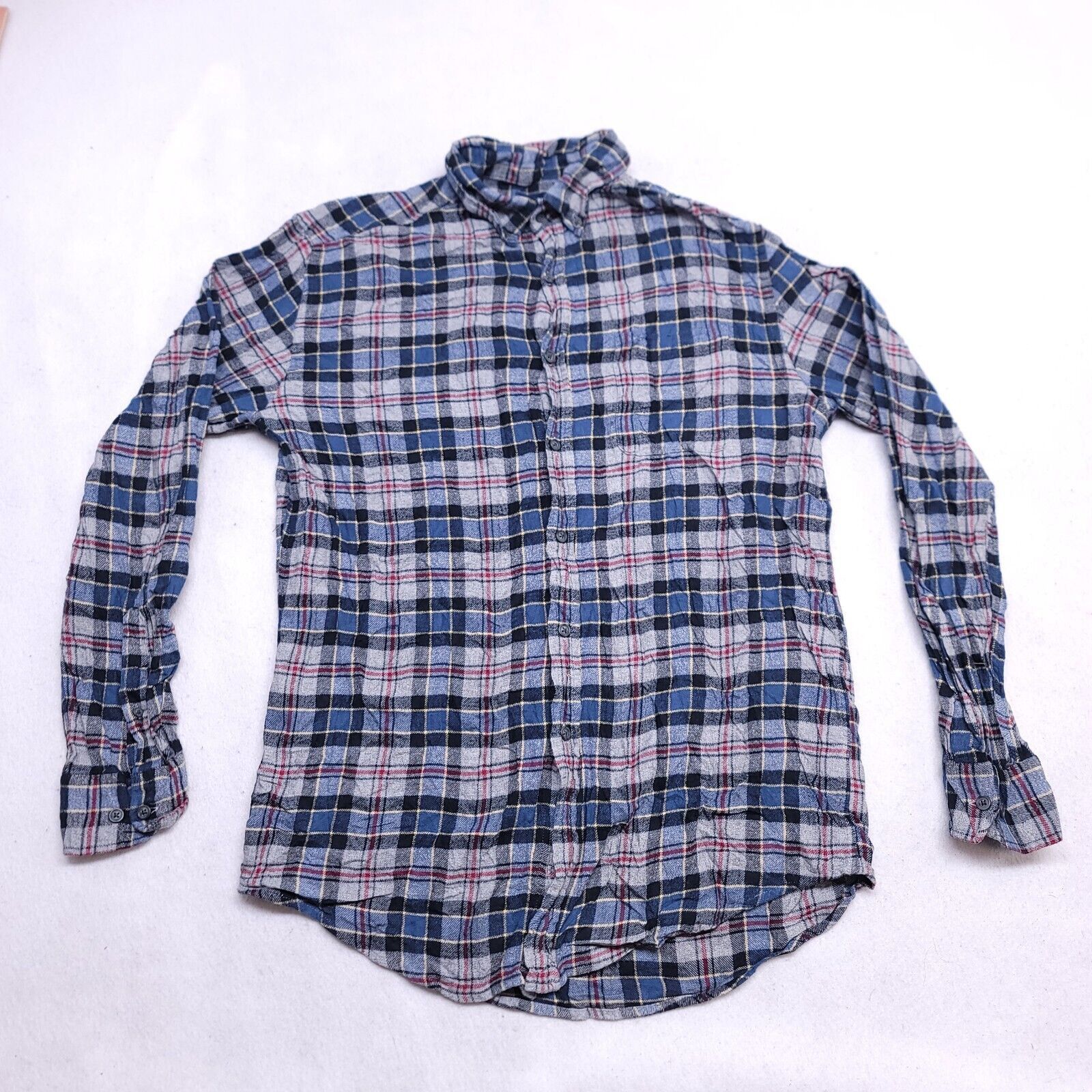 Croft & Barrow Croft & Barrow Tartan Flannel Shirt Mens Size M Gray Blue Size US M / EU 48-50 / 2 - 2 Thumbnail