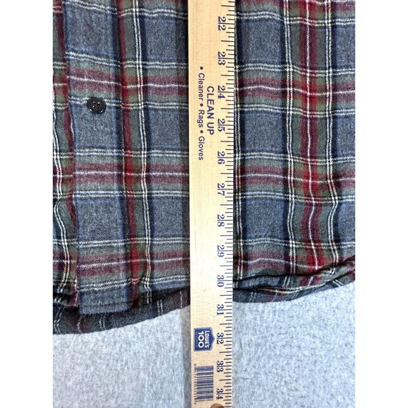 Vintage LL Bean Plaid Flannel Shirt Mens XL Long Sleeve Button-Front Cotton Grea y Pockets Button-Down Collar 100% Cotton Vintage No Size US XL / EU 56 / 4 - 6 Thumbnail
