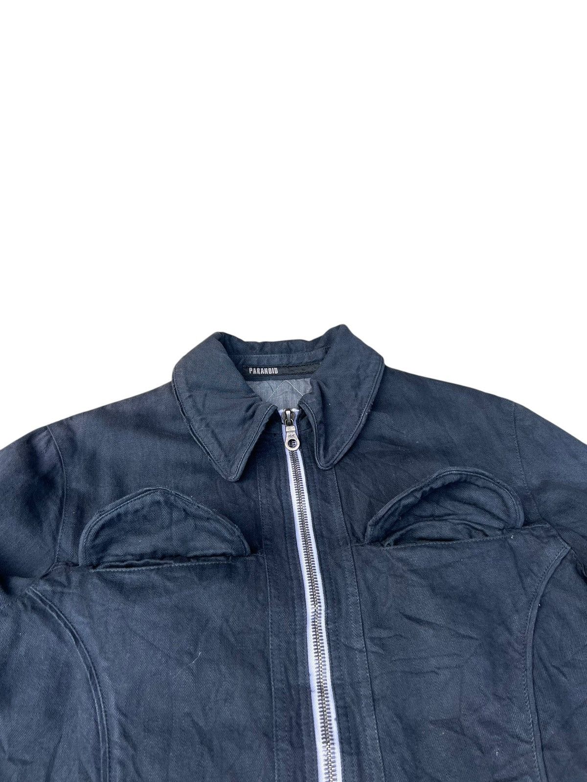 Japanese Brand PARANOID Japan RiRi Zip Quilted Lined Trucker Denim Jacket Size US M / EU 48-50 / 2 - 9 Thumbnail